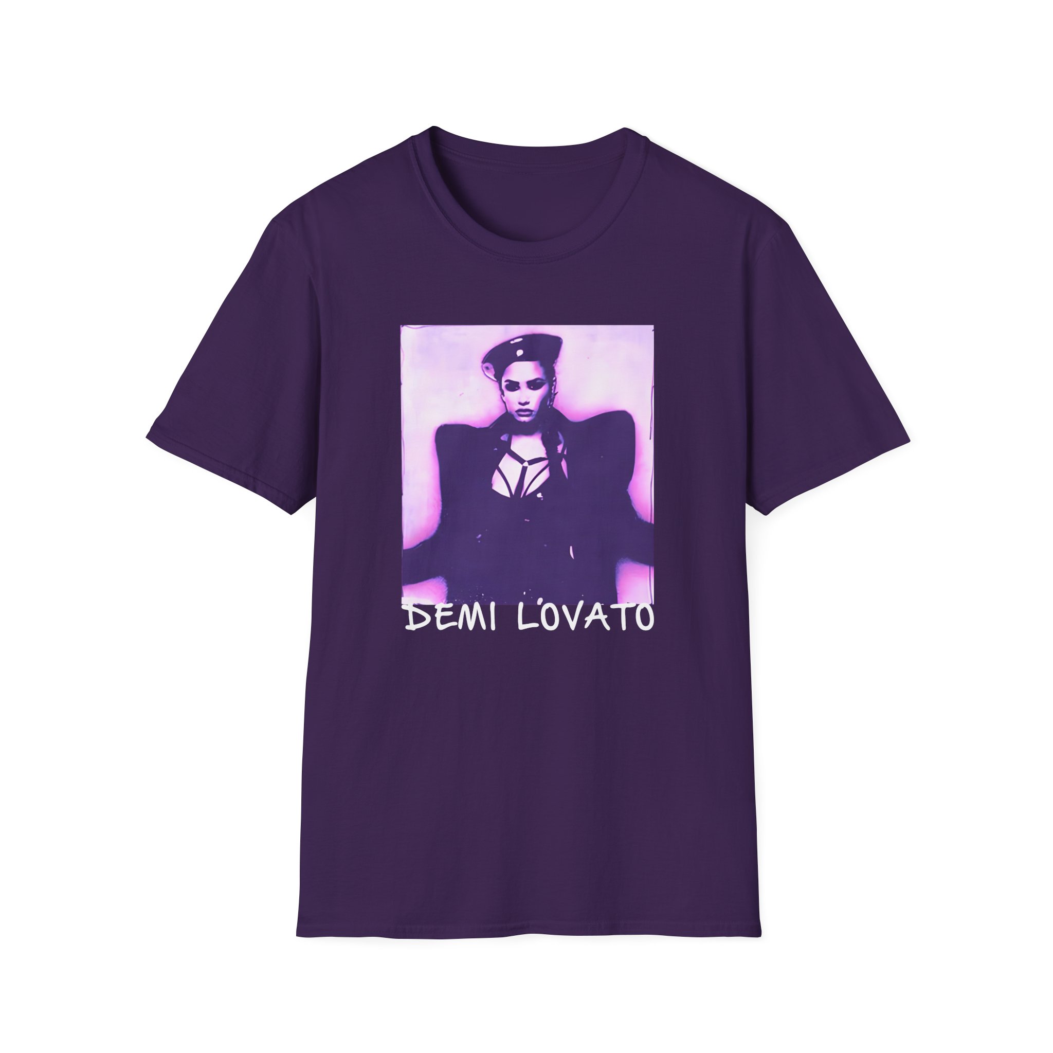 D L Lilac Gradient Photo Unisex Softstyle T-Shirt - Image 13
