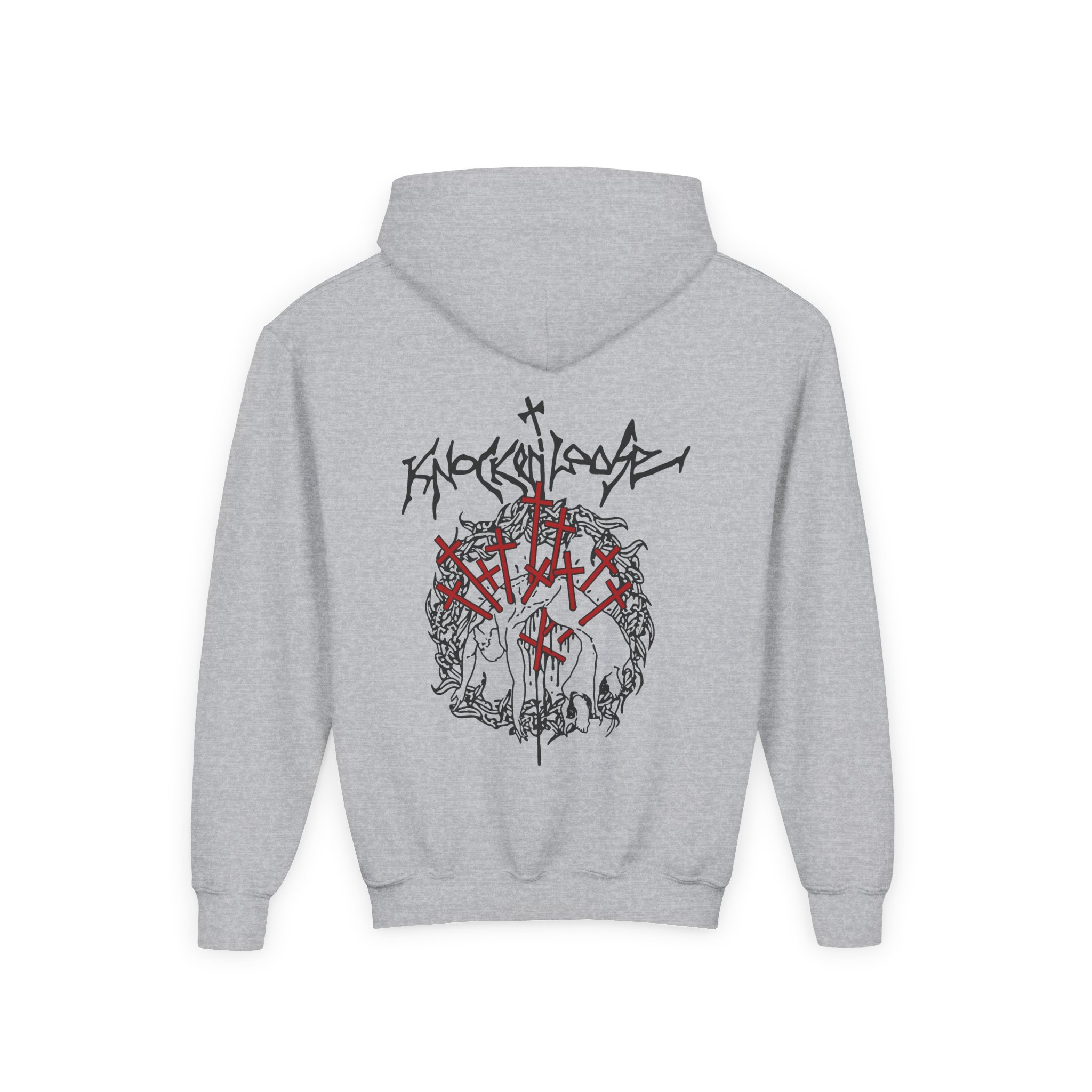 Knocked Loose Otak Ash Youth Heavy Blend Hooded Sweatshirt - Image 4