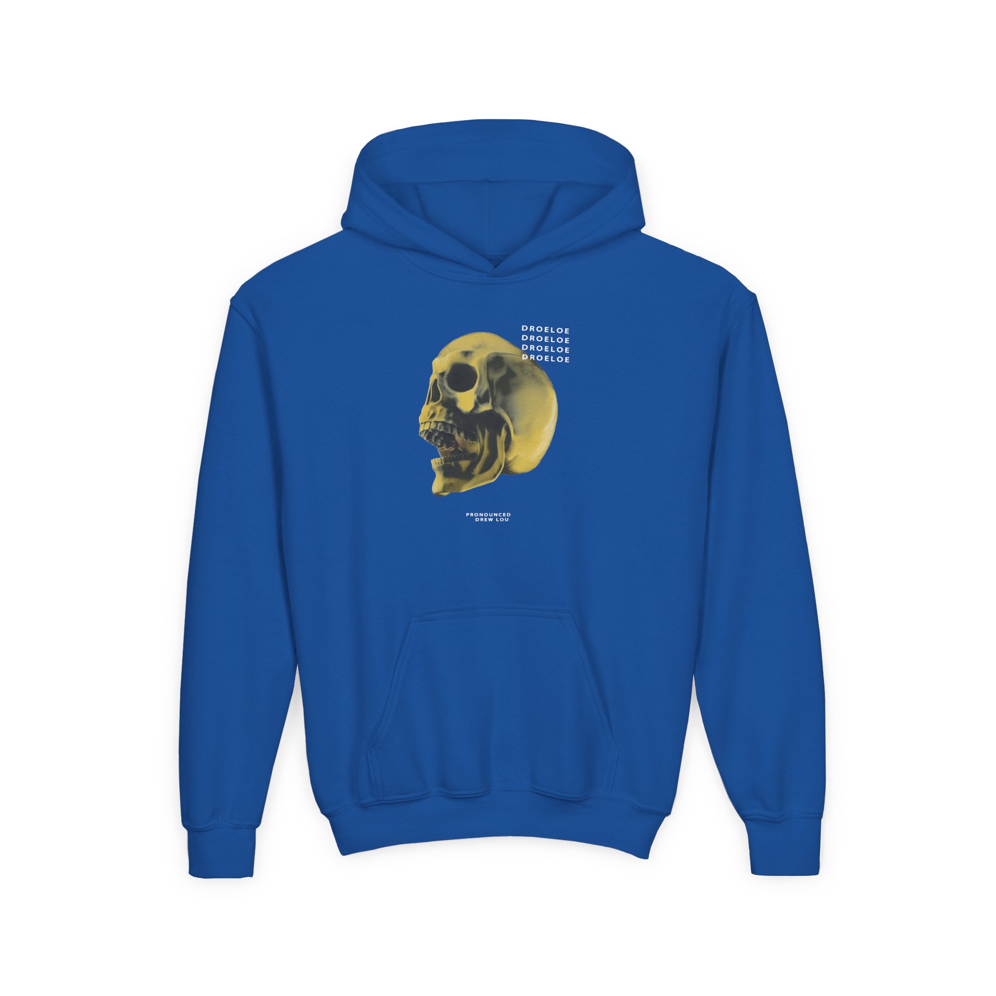 Deadbeats Gold Skull Youth Heavy Blend Hooded Sweatshirt - Image 11