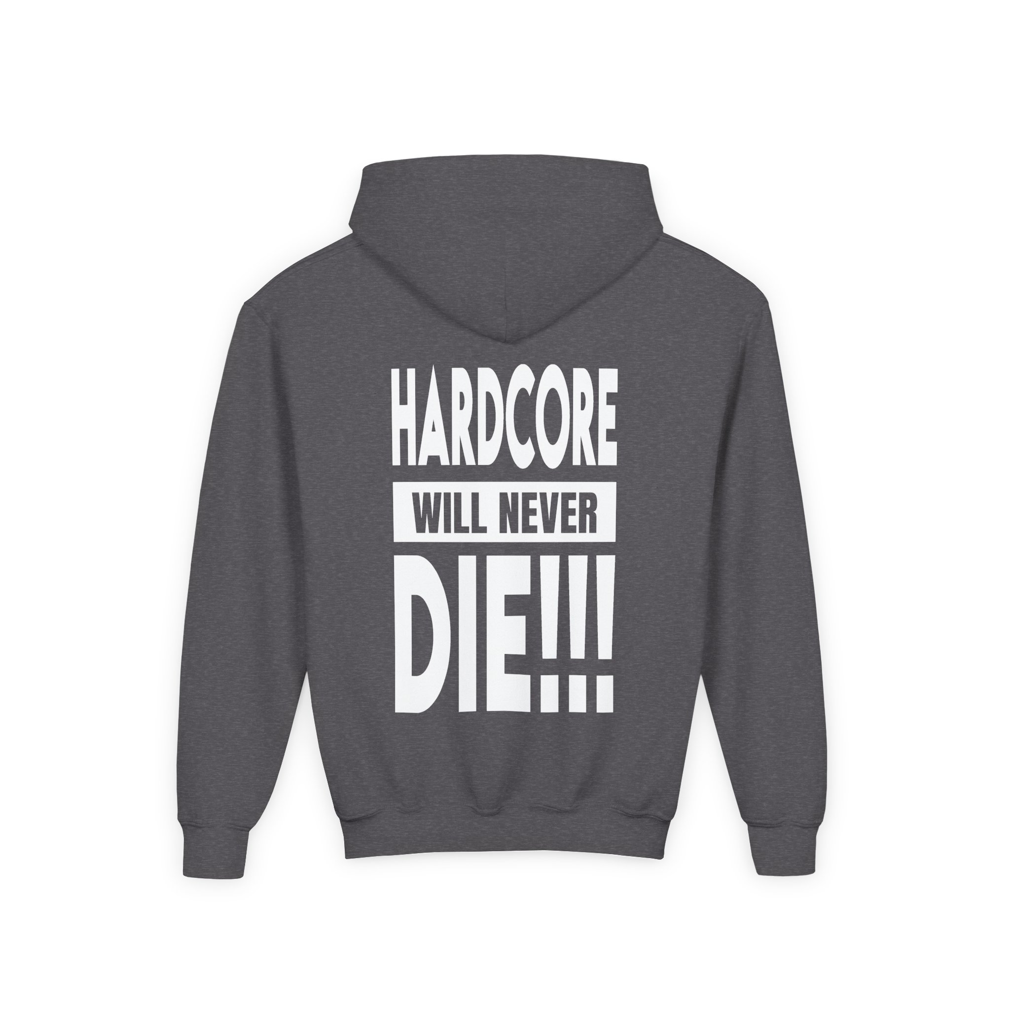 Thunderdome Hardcore Will Never Die Youth Heavy Blend Hooded Sweatshirt - Image 6