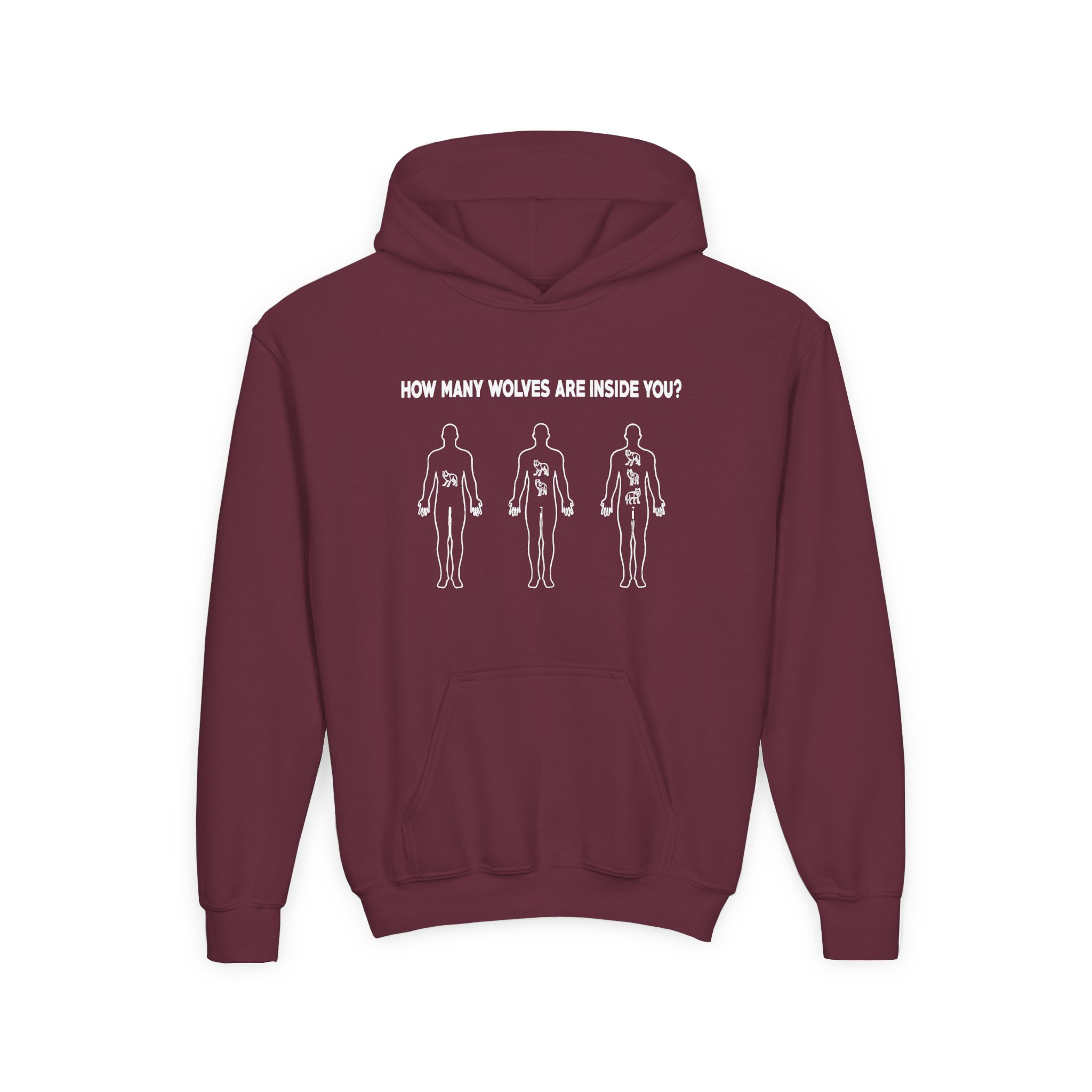 Caroline Polachek How Many Wolves Youth Heavy Blend Hooded Sweatshirt - Image 3