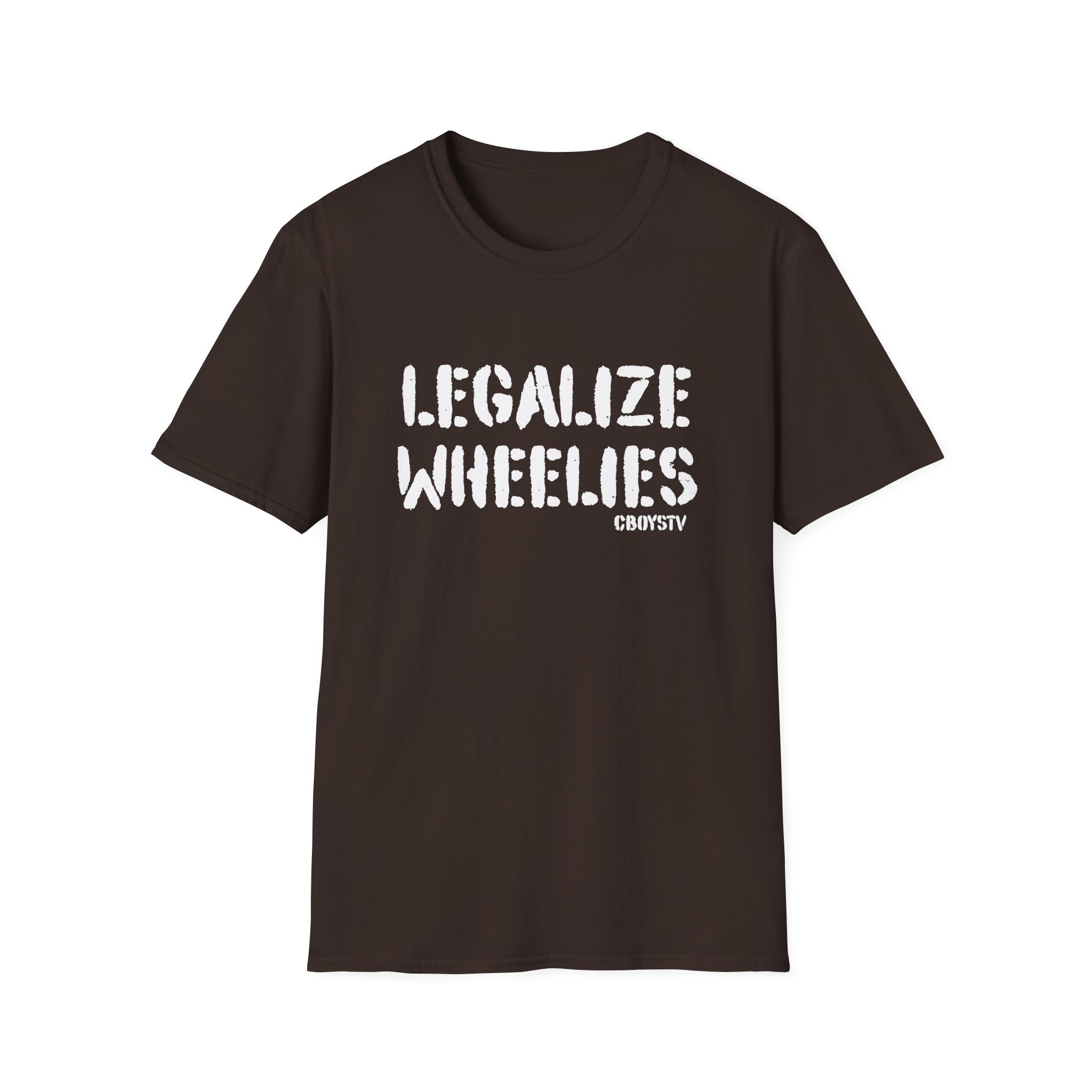 Cboystv Legalize Wheelies Unisex Softstyle T-Shirt - Image 5