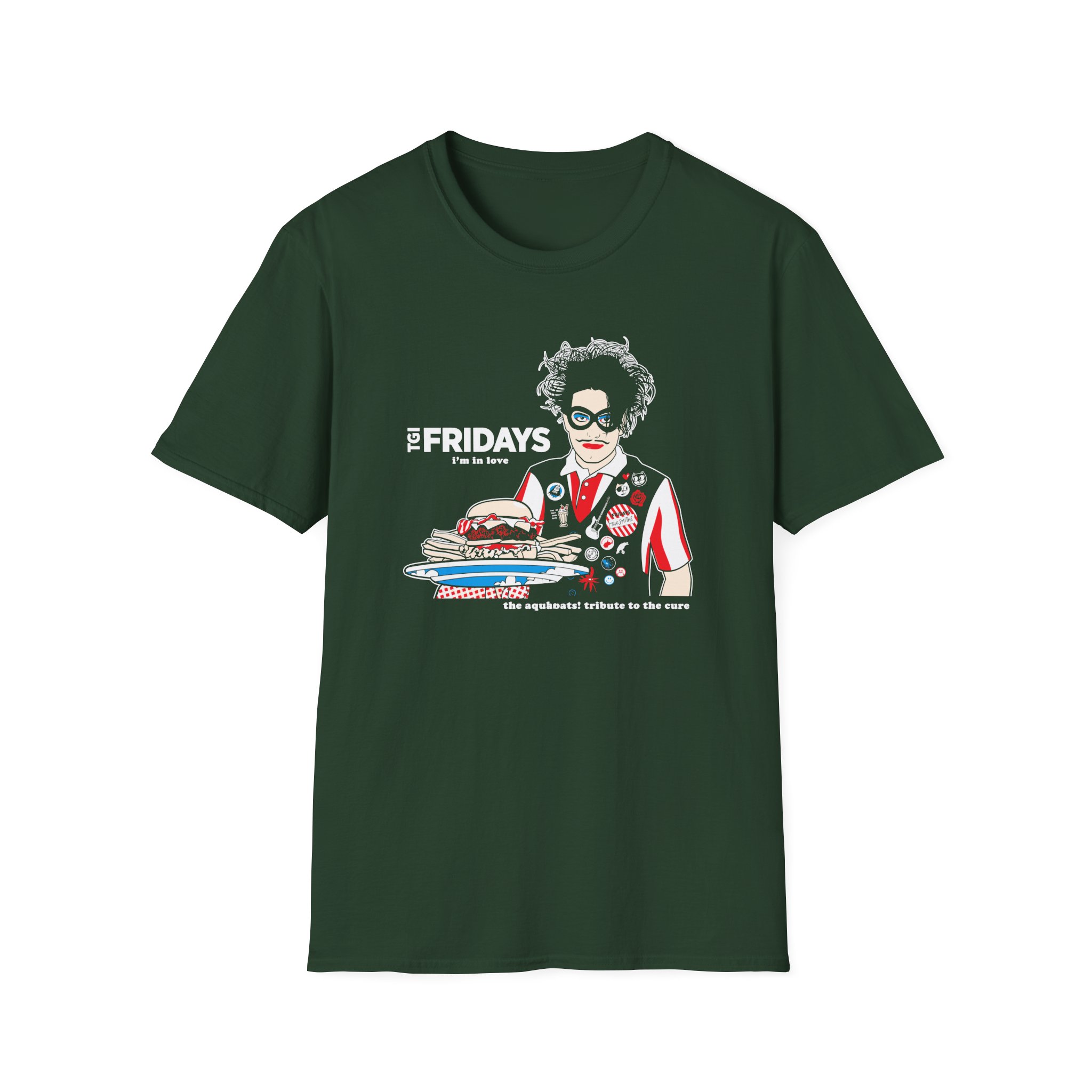 The Aquabats! TGI Fridays I’m In Love Tribute To The Cure Unisex Softstyle T-Shirt - Image 5