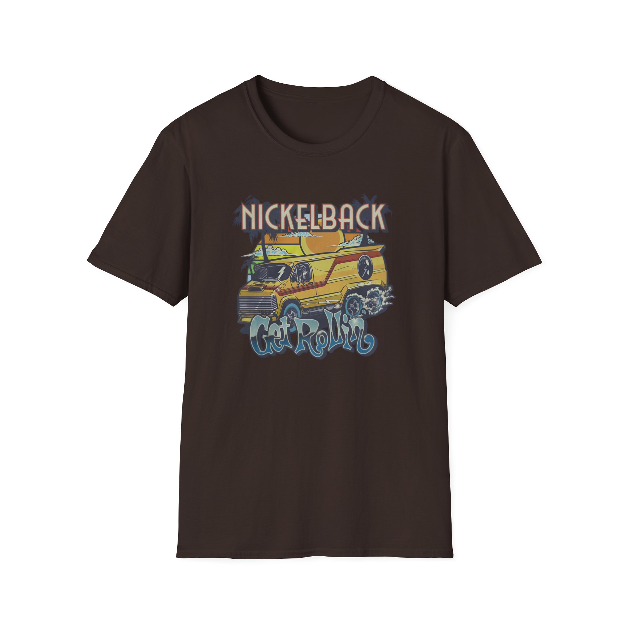 Nickelback Get Rollin Cover Unisex Softstyle T-Shirt - Image 3