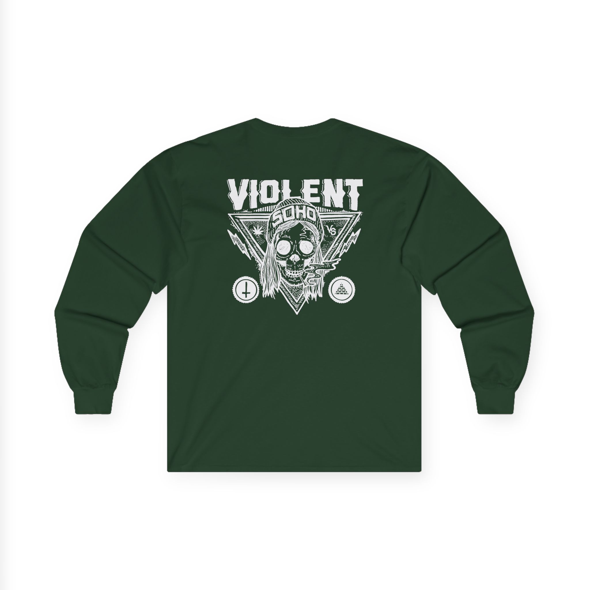 Violent Soho Blazin Skull Unisex Ultra Cotton Long Sleeve Tee - Image 8
