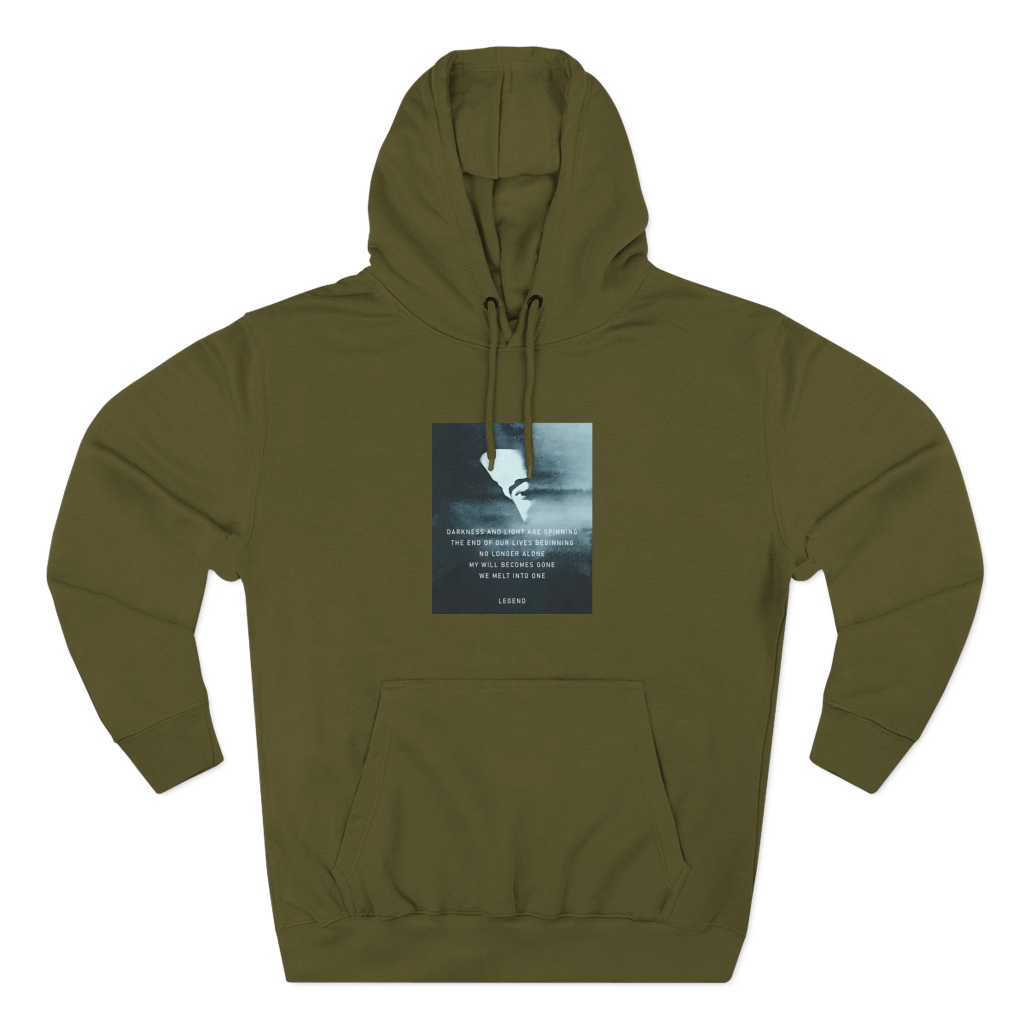 John Legend Darkness Lyrics Three-Panel Fleece Hoodie - Image 15