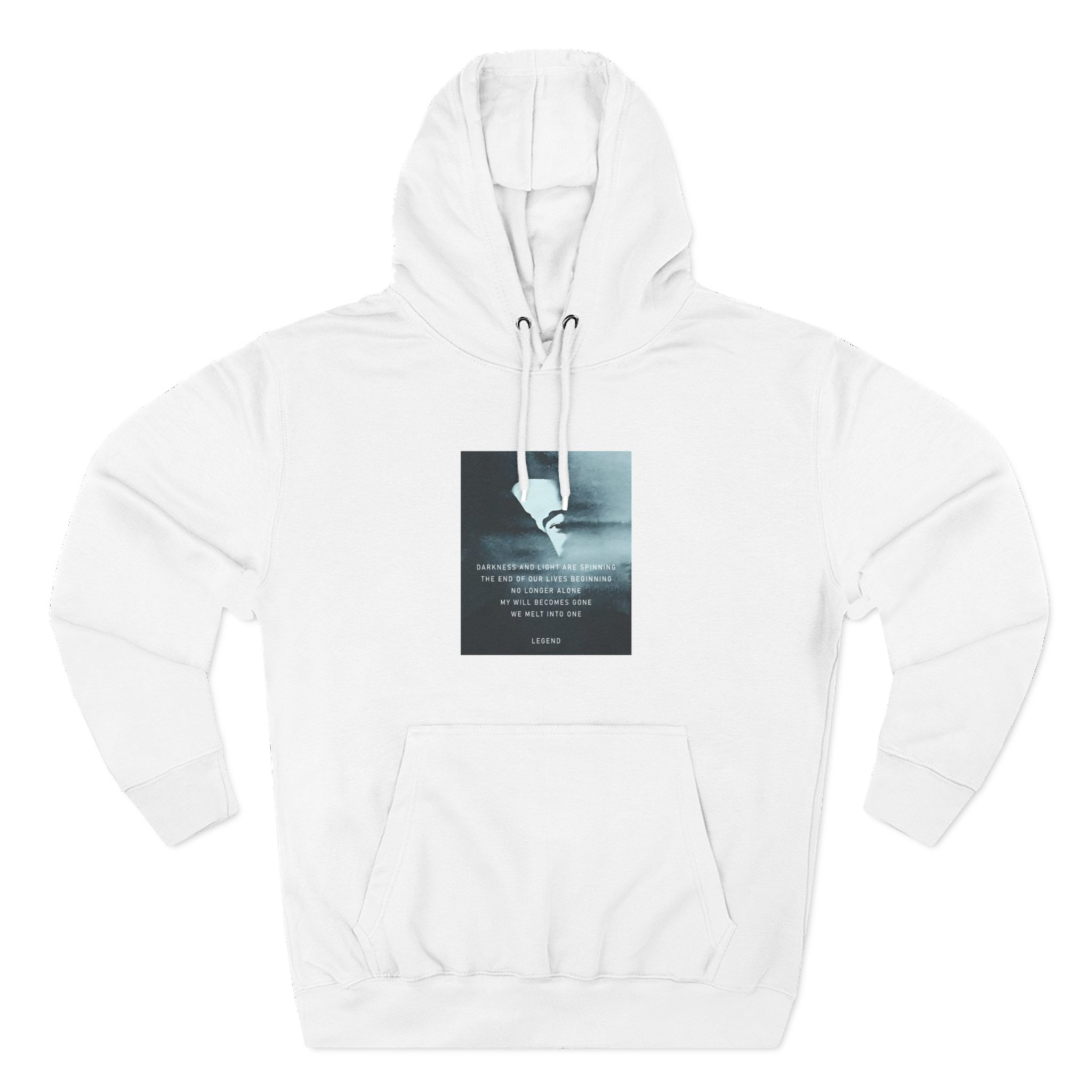 John Legend Darkness Lyrics Three-Panel Fleece Hoodie - Image 3