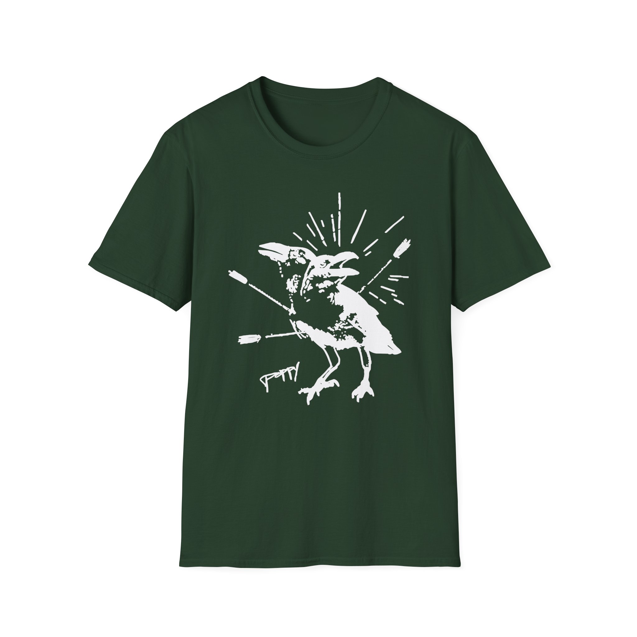 Poppy Coward Birds Unisex Softstyle T-Shirt - Image 5