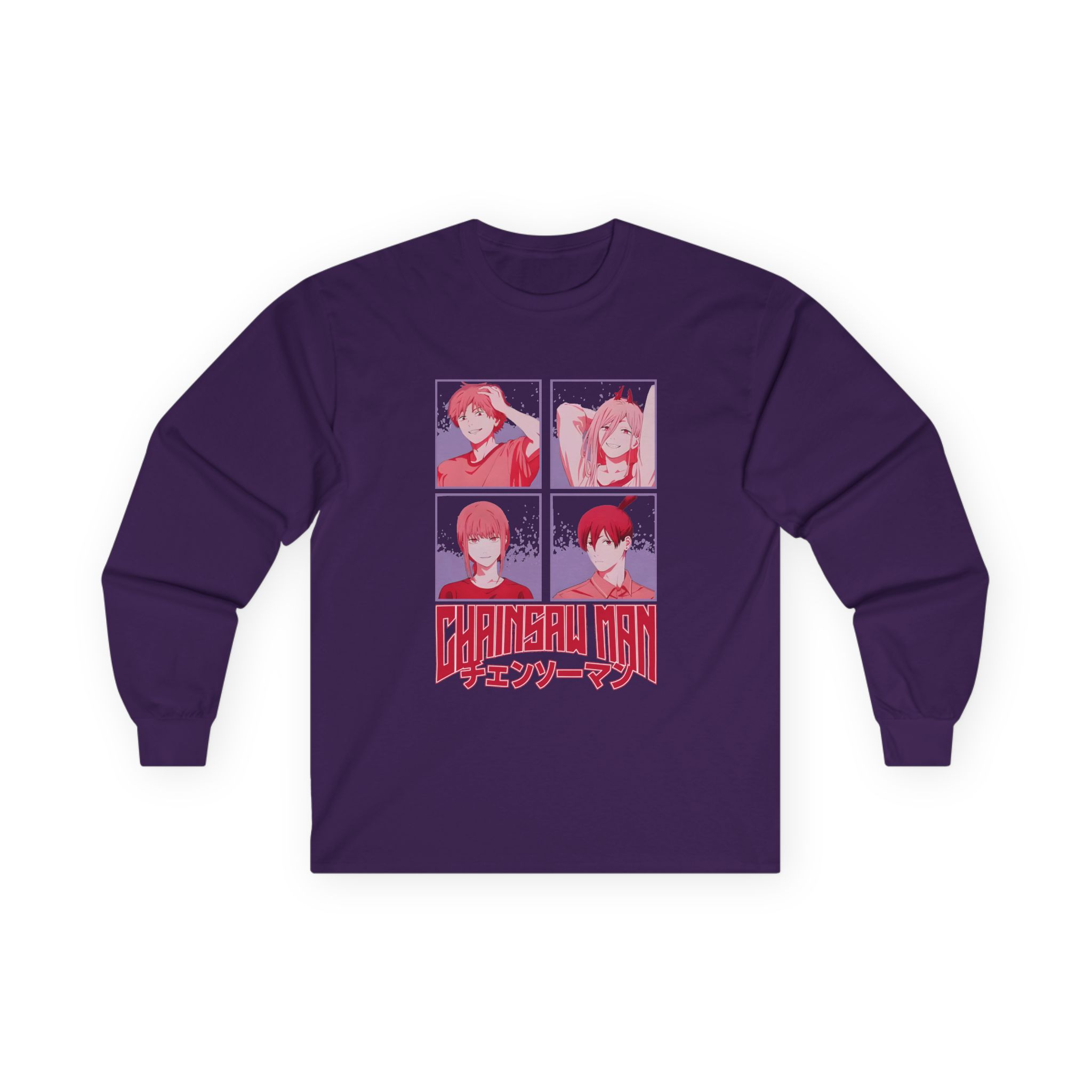Chainsaw Man Tonal Group Unisex Ultra Cotton Long Sleeve Tee - Image 9