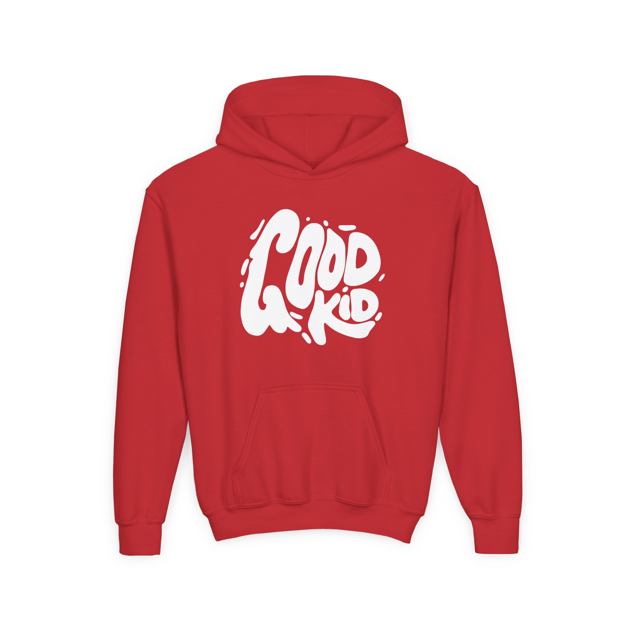 Good Kid Logo Youth Heavy Blend Hooded Sweatshirt - Image 13
