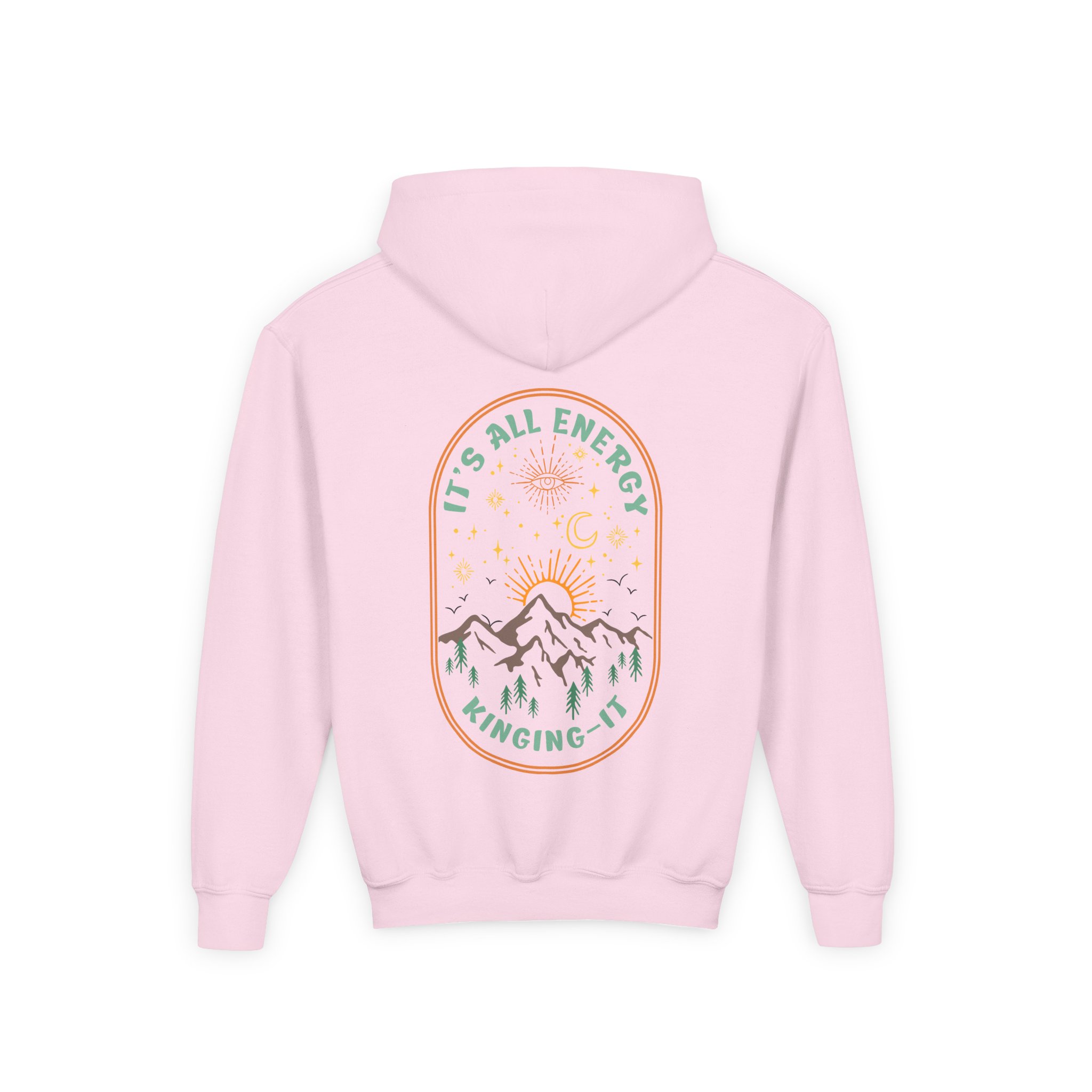 Kinging It It's All Energy Youth Heavy Blend Hooded Sweatshirt - Image 4