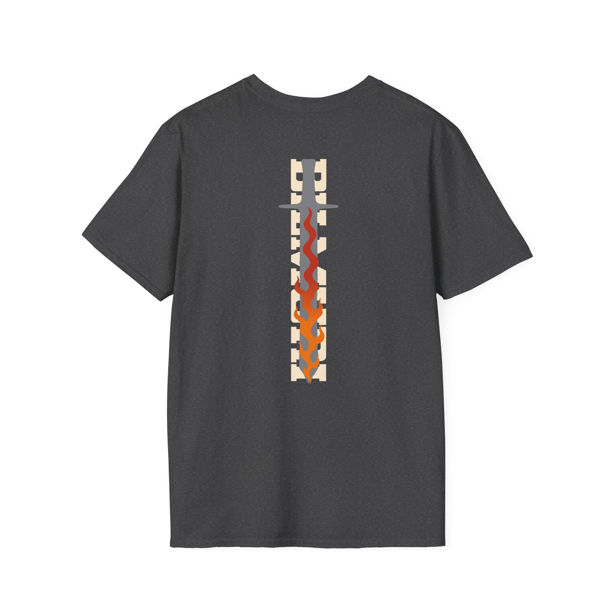 Bilmuri Flaming Sword Logo Unisex Softstyle T-Shirt - Image 8