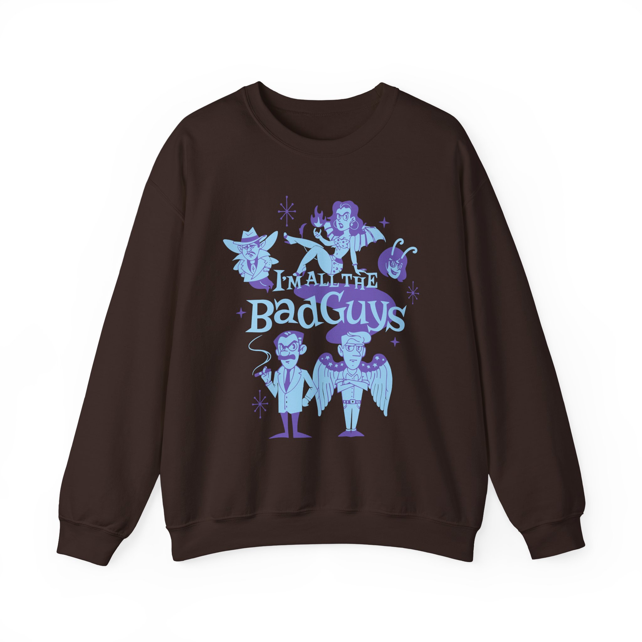 Dropout I'm All The Bad Guys Unisex Heavy Blend™ Crewneck Sweatshirt - Image 5