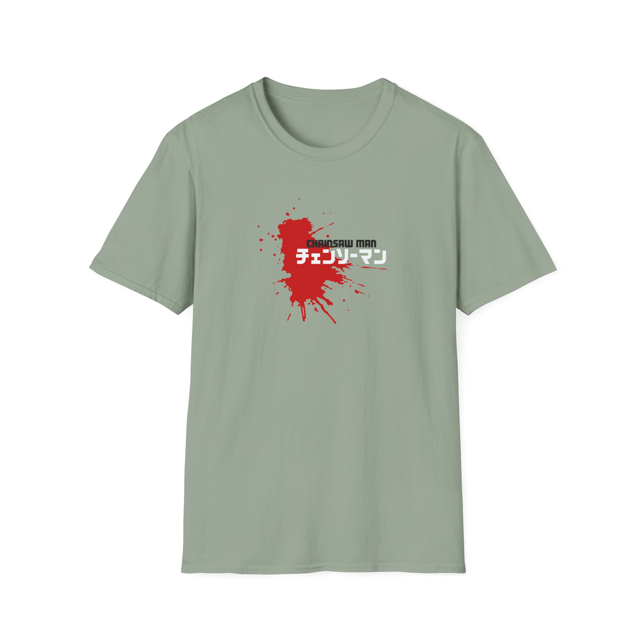 Chainsaw Man Power Grey Melange Unisex Softstyle T-Shirt - Image 5
