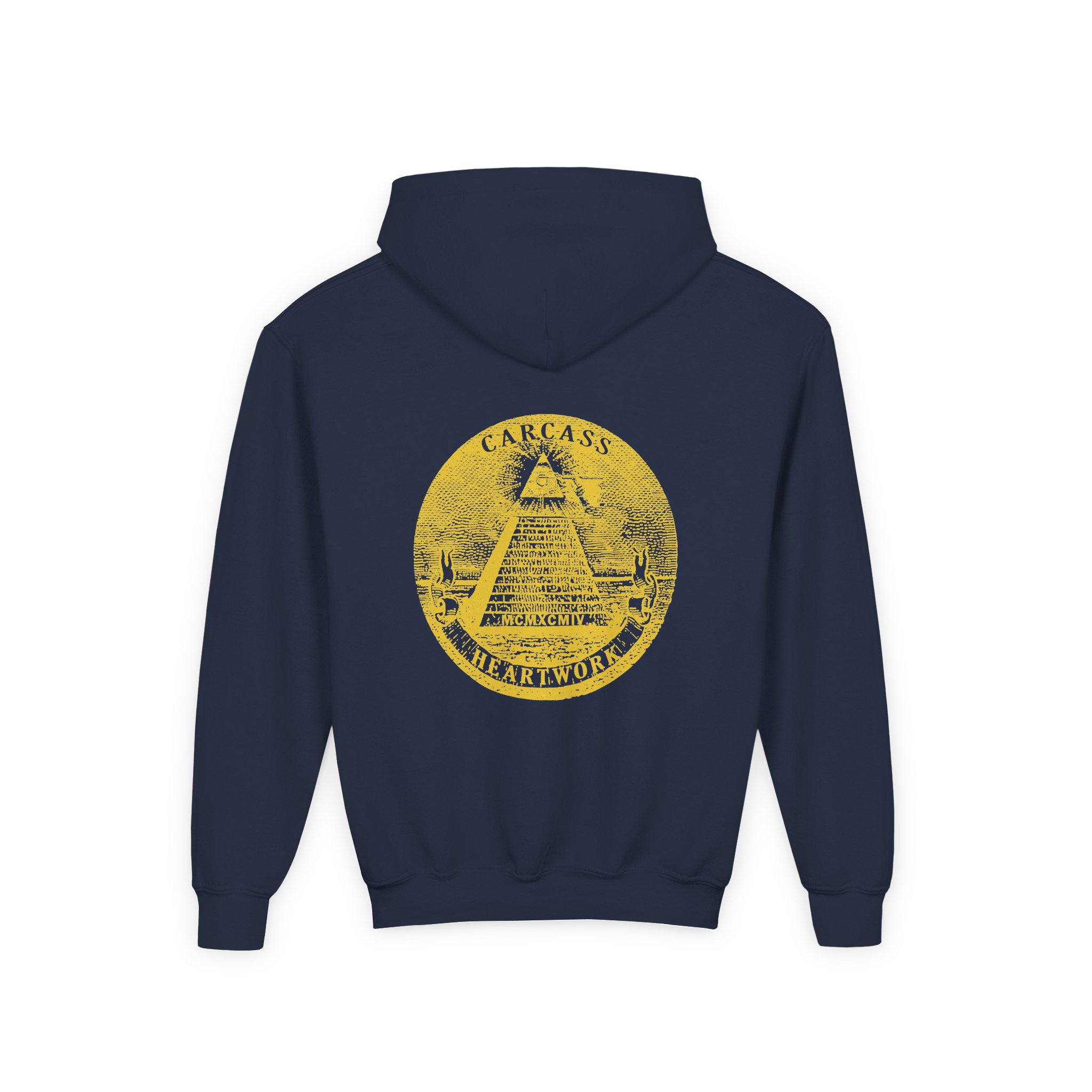 Youth Carcass Heartwork Heavy Blend Hooded Sweatshirt - Image 6