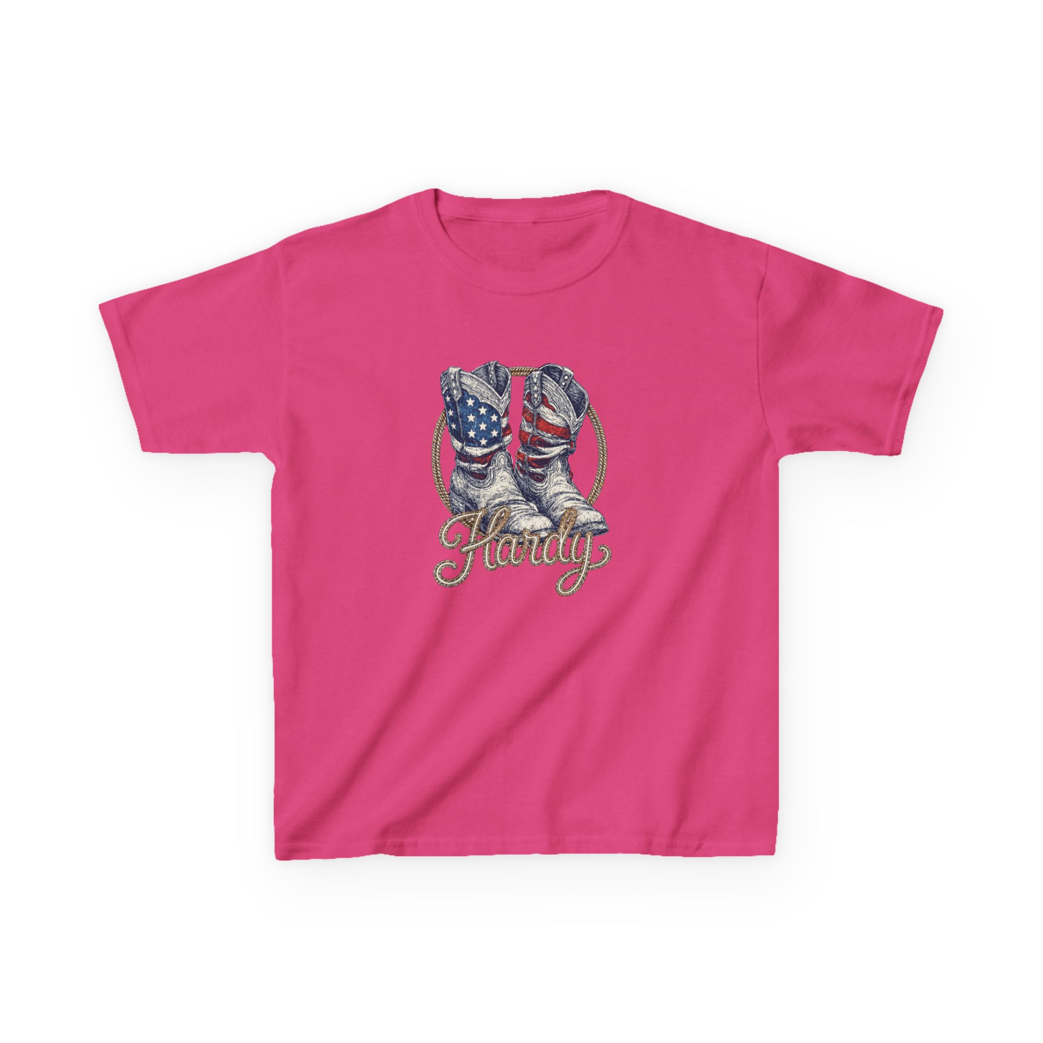 Hd Boots Americana Ringer Kids Heavy Cotton™ Tee - Image 27