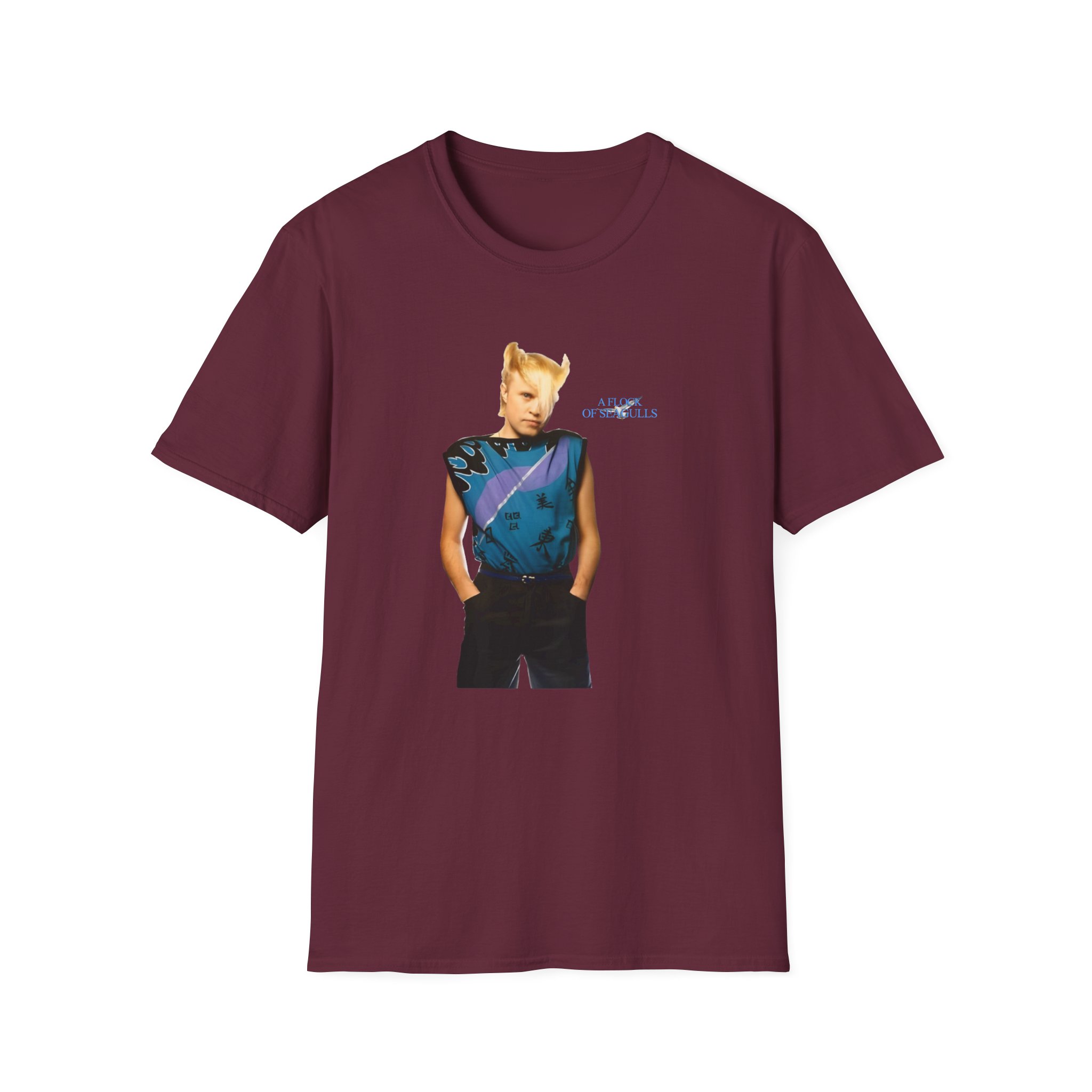 A Flock of Seagulls Mike Score Unisex Softstyle T-Shirt - Image 3