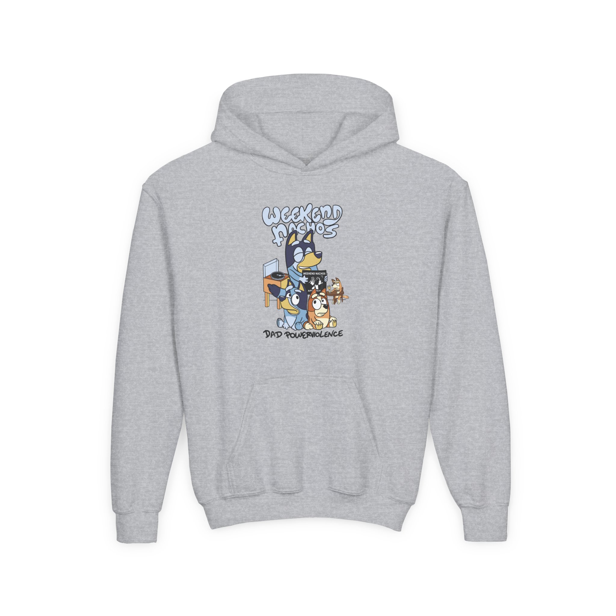Youth Weekend Nachos Heavy Blend Hooded Sweatshirt - Image 3