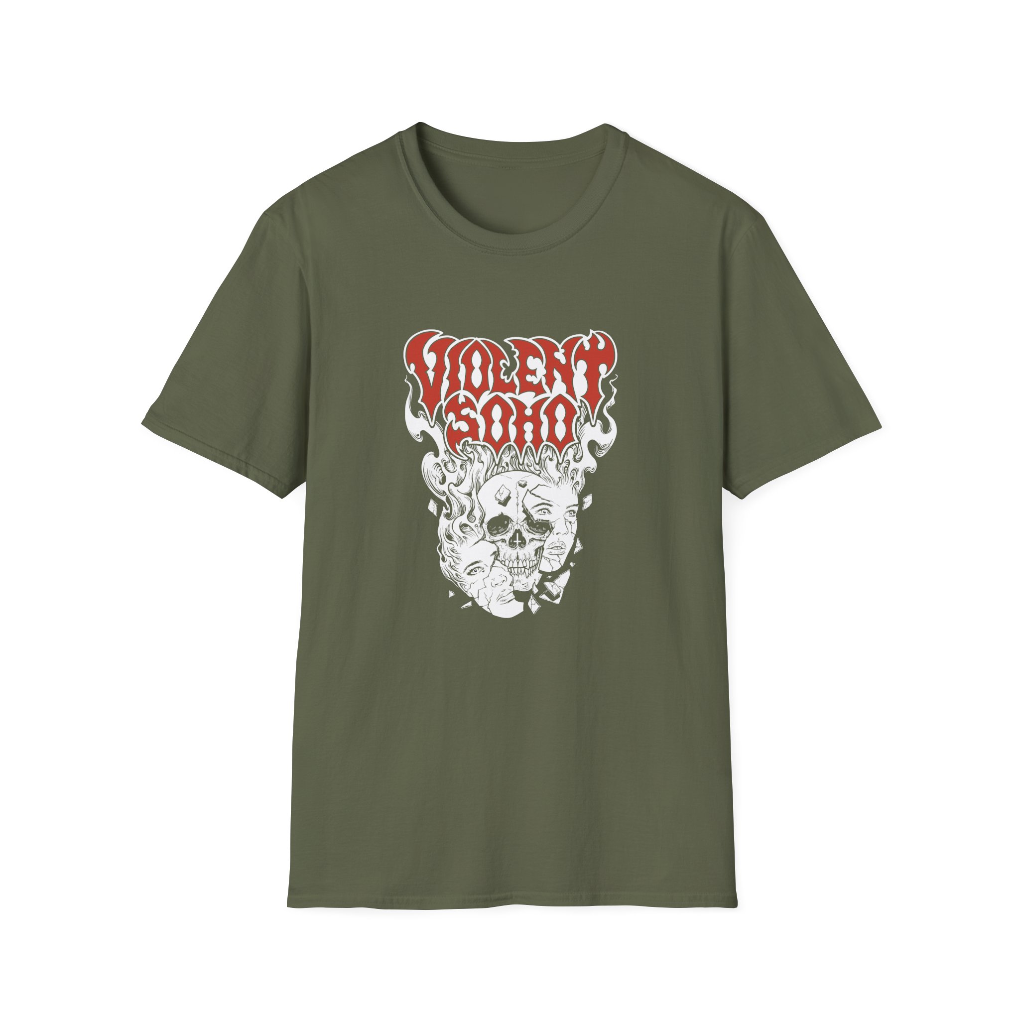 Violent Soho Murdoch Skull Unisex Softstyle T-Shirt - Image 7