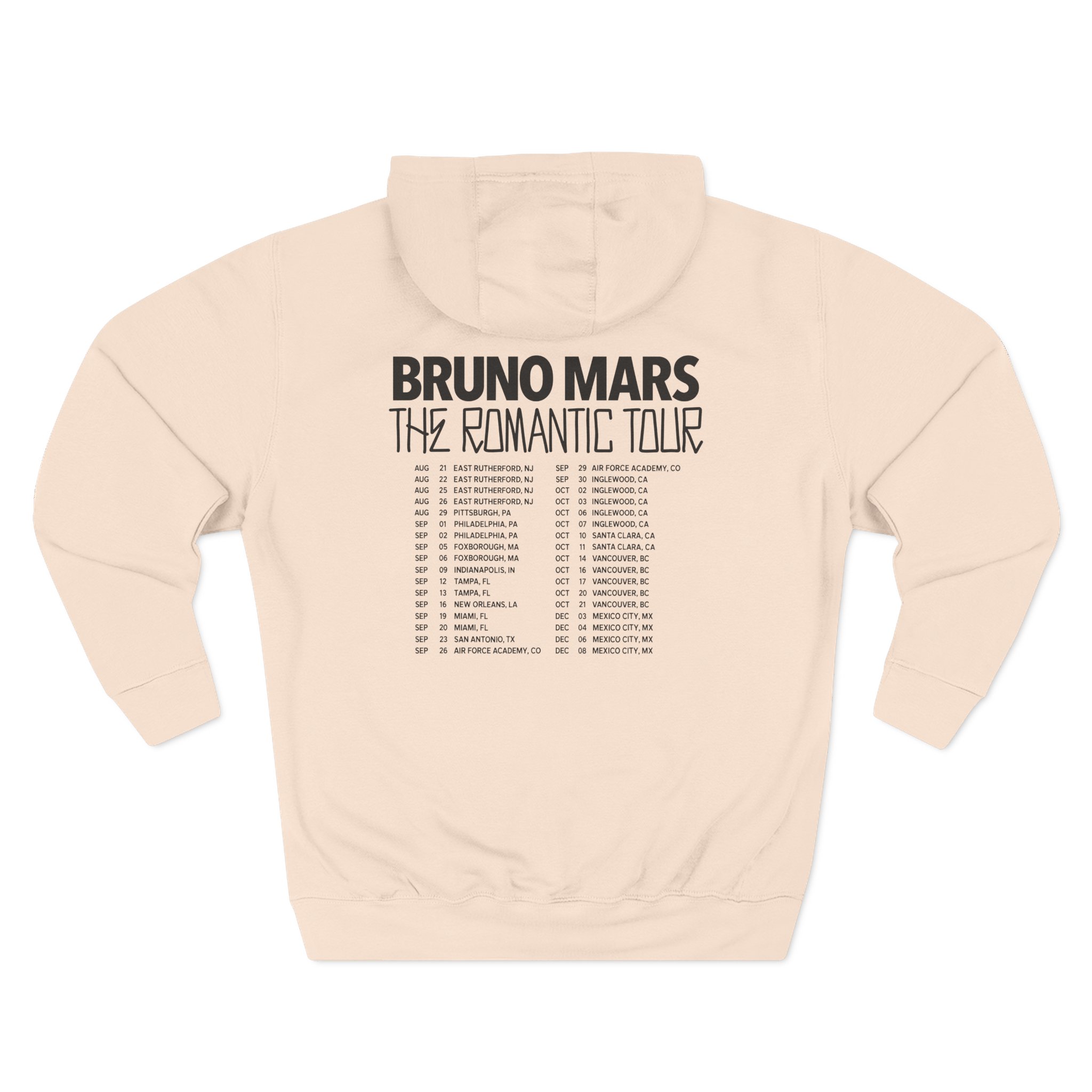 Bruno Mars the Romantic Tour Three-Panel Fleece Hoodie - Image 8
