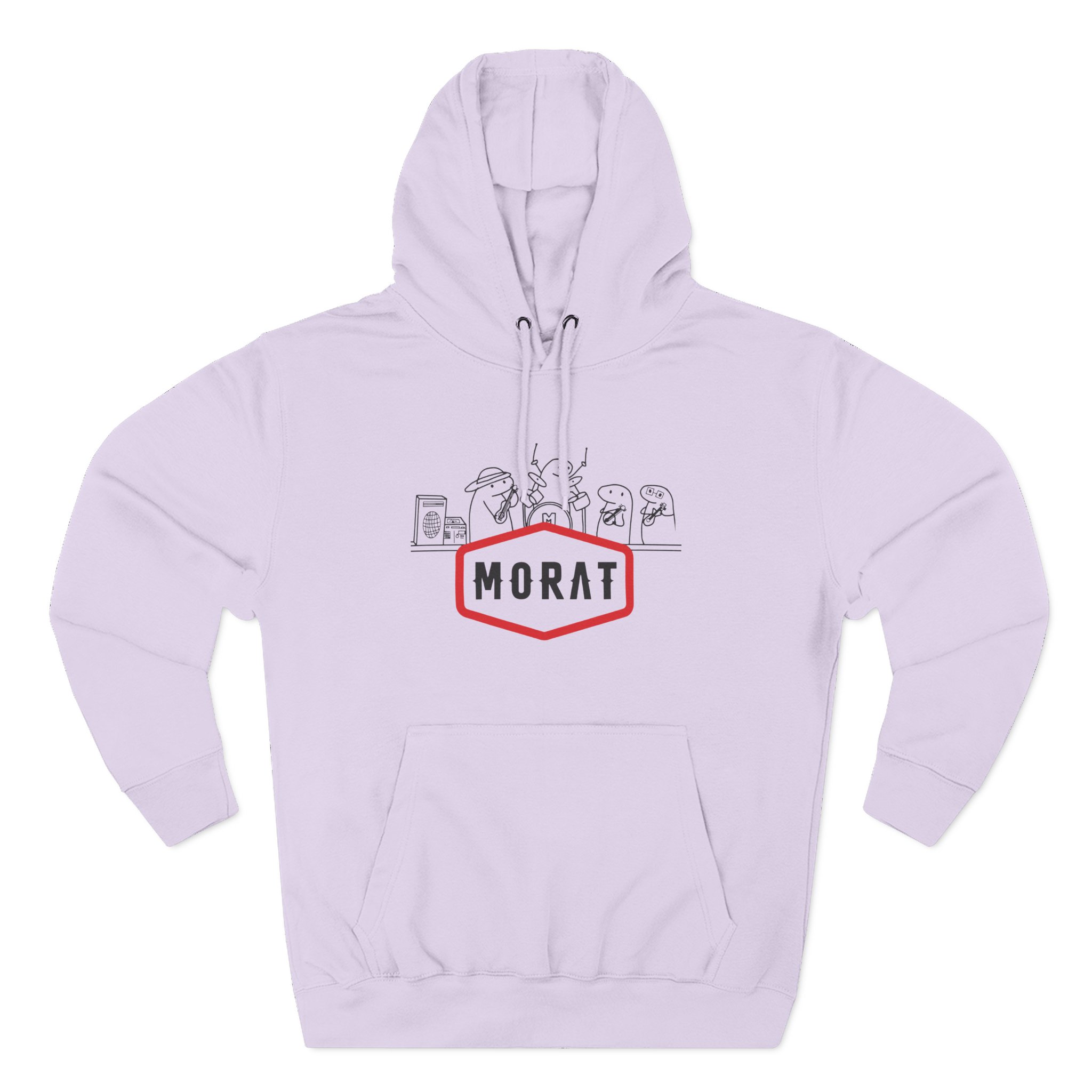 Morat Name Drawing Flork Playera Three-Panel Fleece Hoodie - Image 11