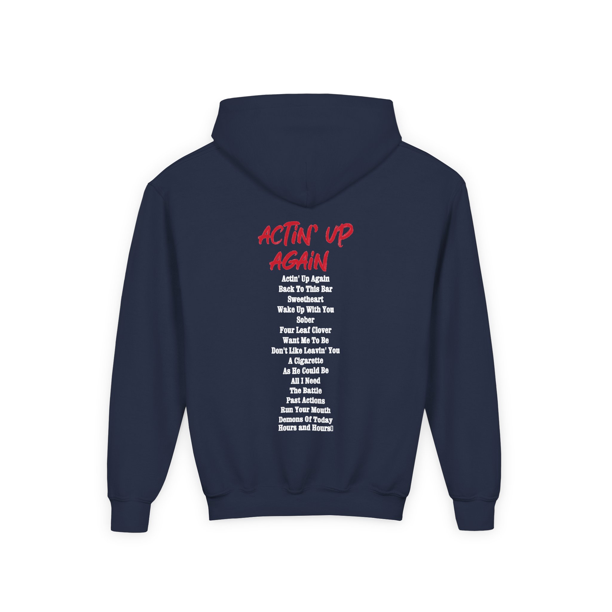 Gavin Adcock Actin' Up Again Album Youth Heavy Blend Hooded Sweatshirt - Image 8