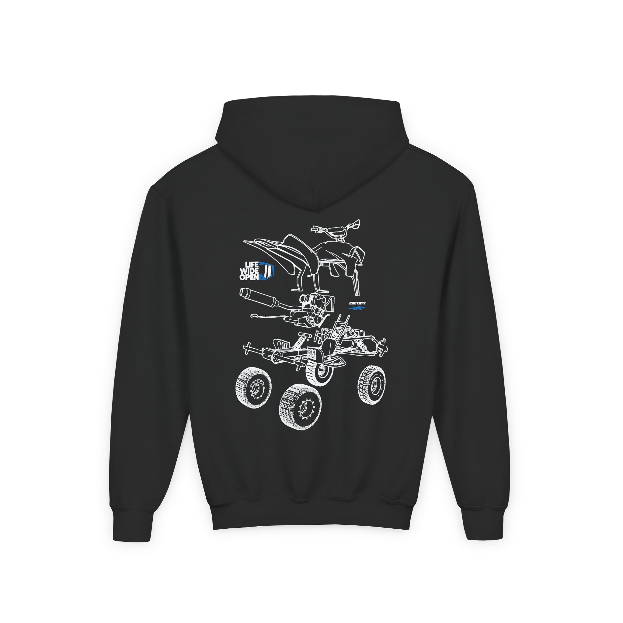 Cboystv Quad Blowup Youth Heavy Blend Hooded Sweatshirt - Image 2