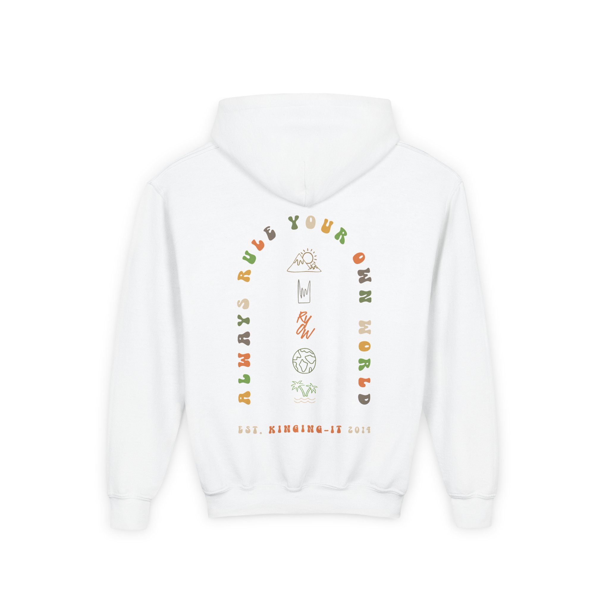 Kinging-it Youth Heavy Blend Hooded Sweatshirt - Image 2