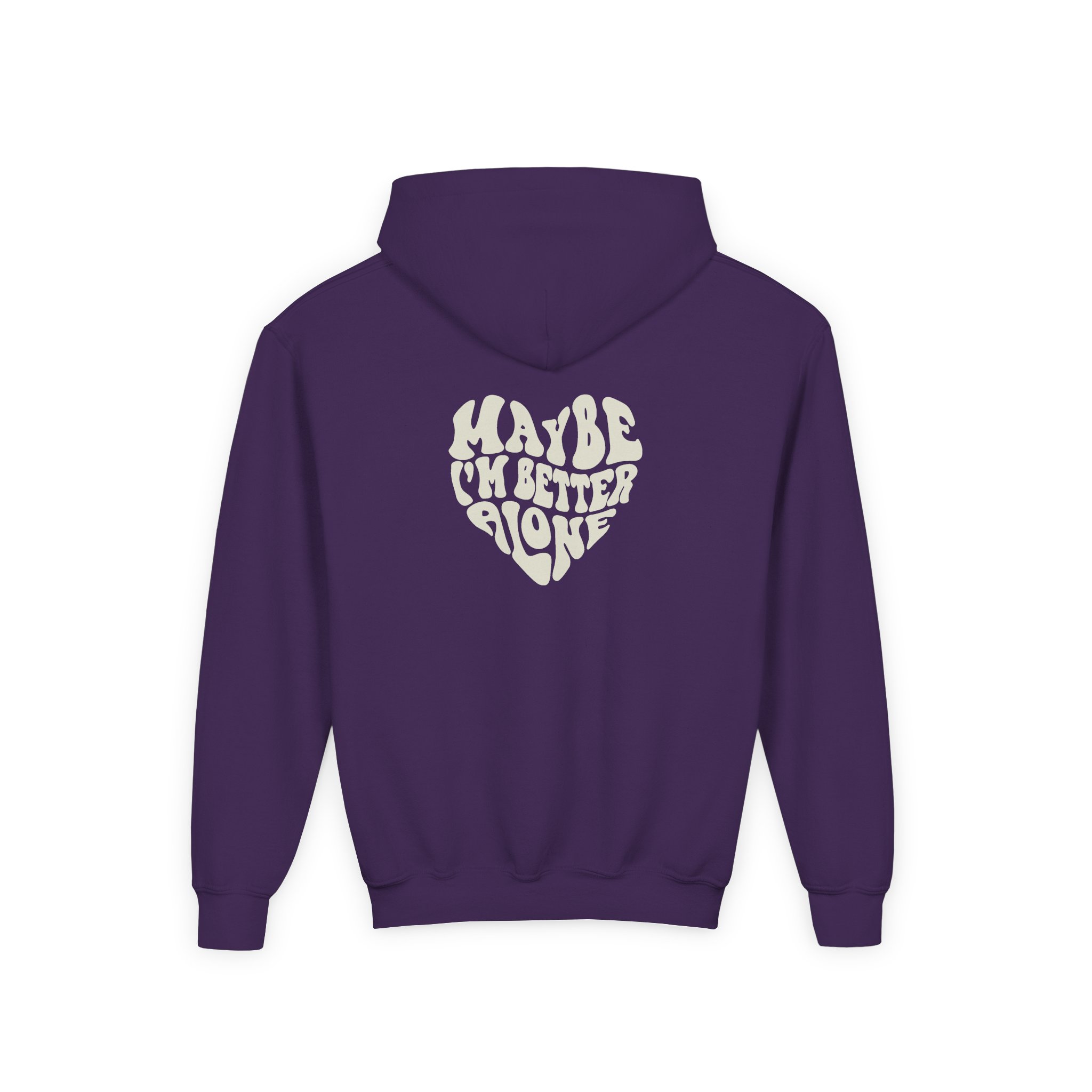 Benson Boone Maybe I Am Better Alone Youth Heavy Blend Hooded Sweatshirt - Image 12
