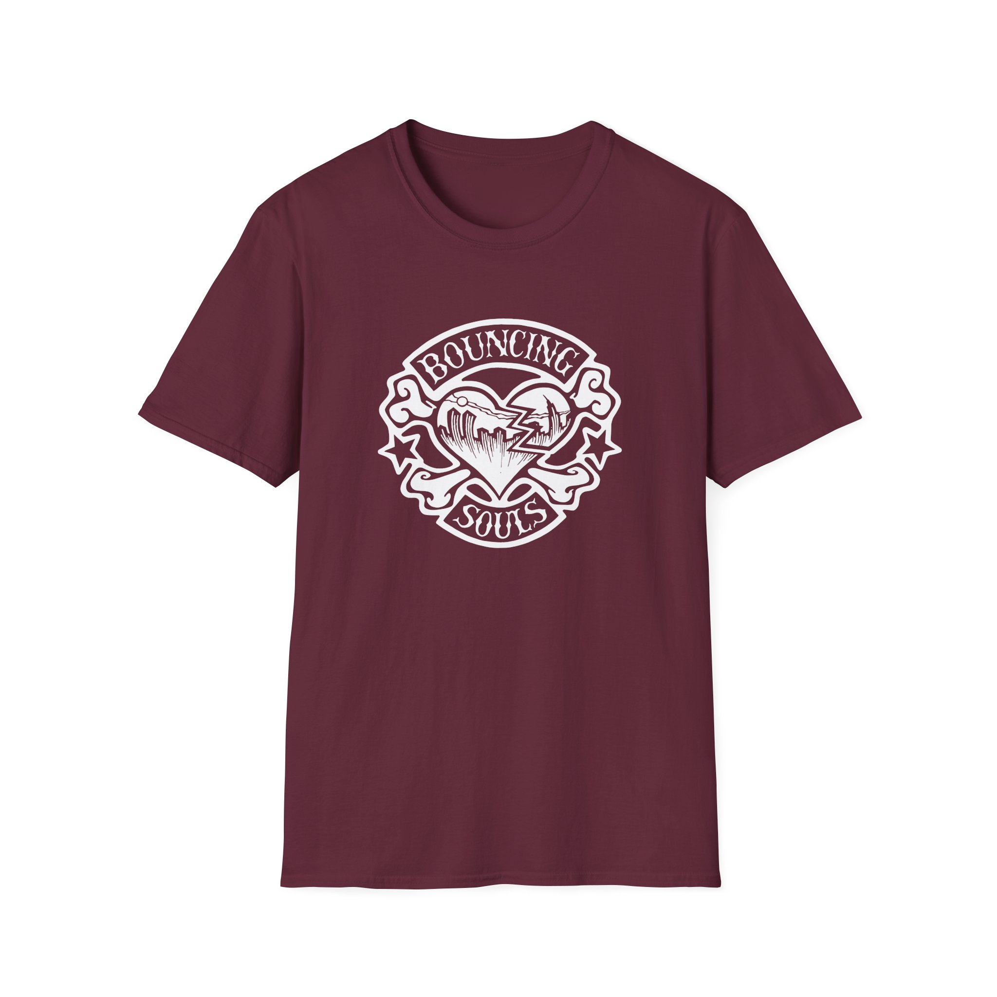 Cold Cuts the Bouncing Souls Rocker Heart Unisex Softstyle T-Shirt - Image 3