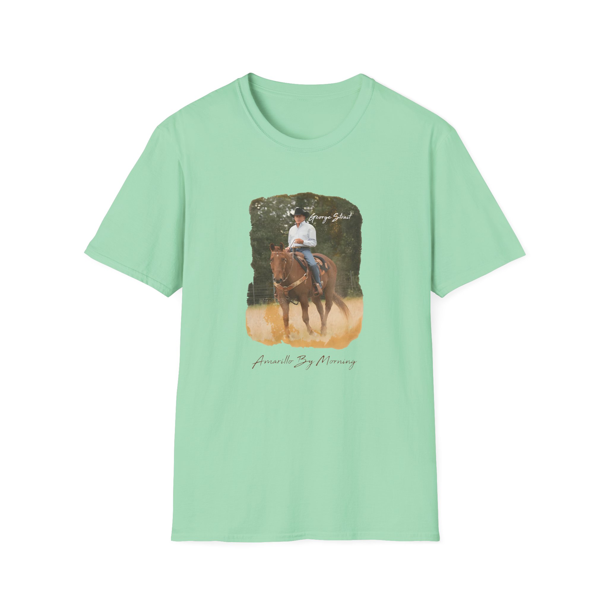 George Strait Amarillo by Morning Unisex Softstyle T-Shirt - Image 11
