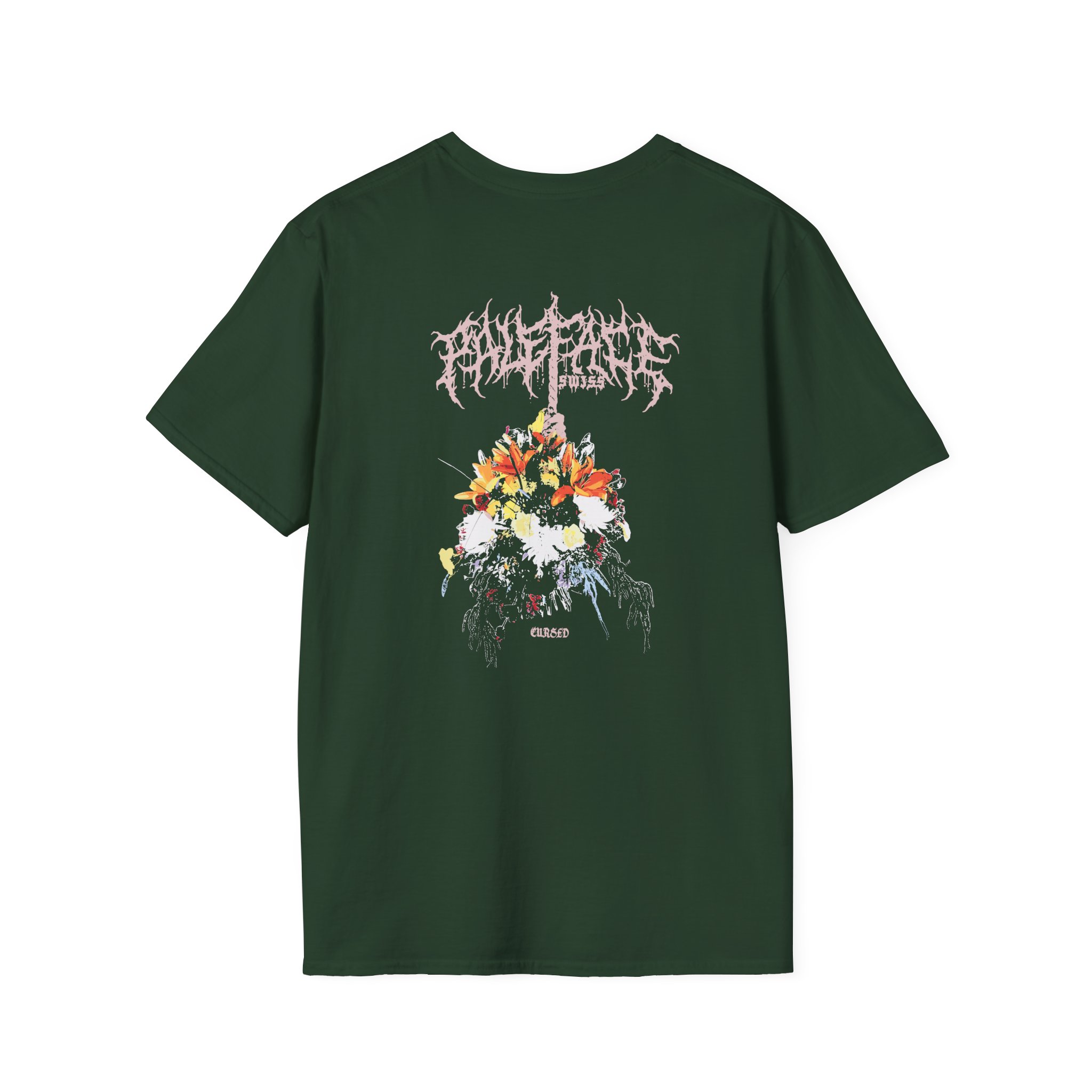 Paleface Swiss Embroided Bouquet Unisex Softstyle T-Shirt - Image 6