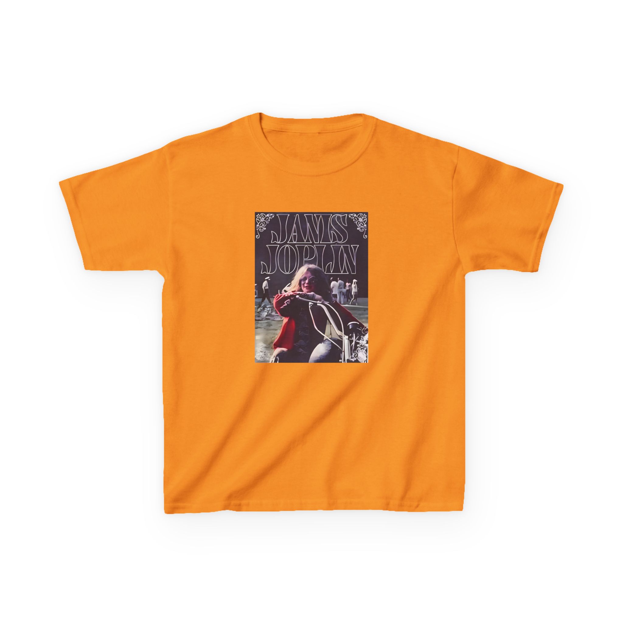 Janis Joplin Greatest Hits Motorcycle Cover Kids Heavy Cotton™ Tee - Image 7