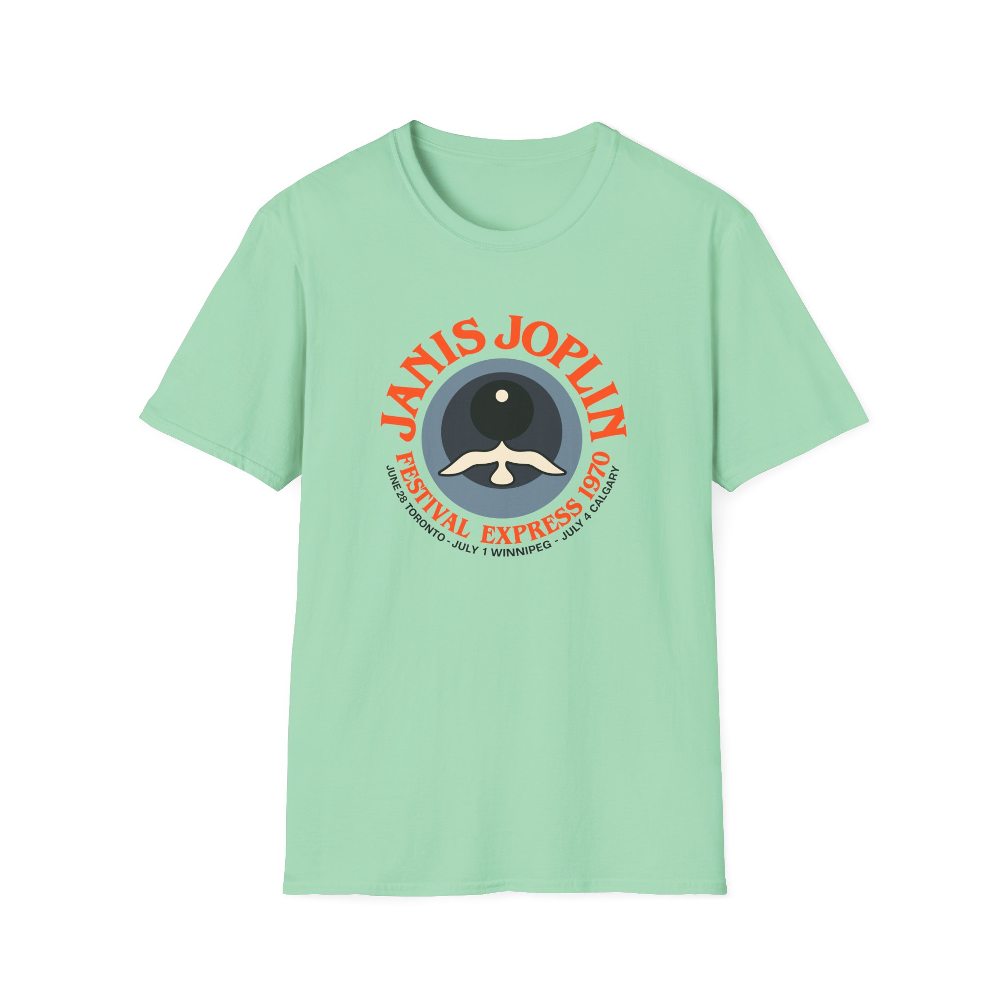 Janis Joplin Festival Express 1970 Unisex Softstyle T-Shirt - Image 19