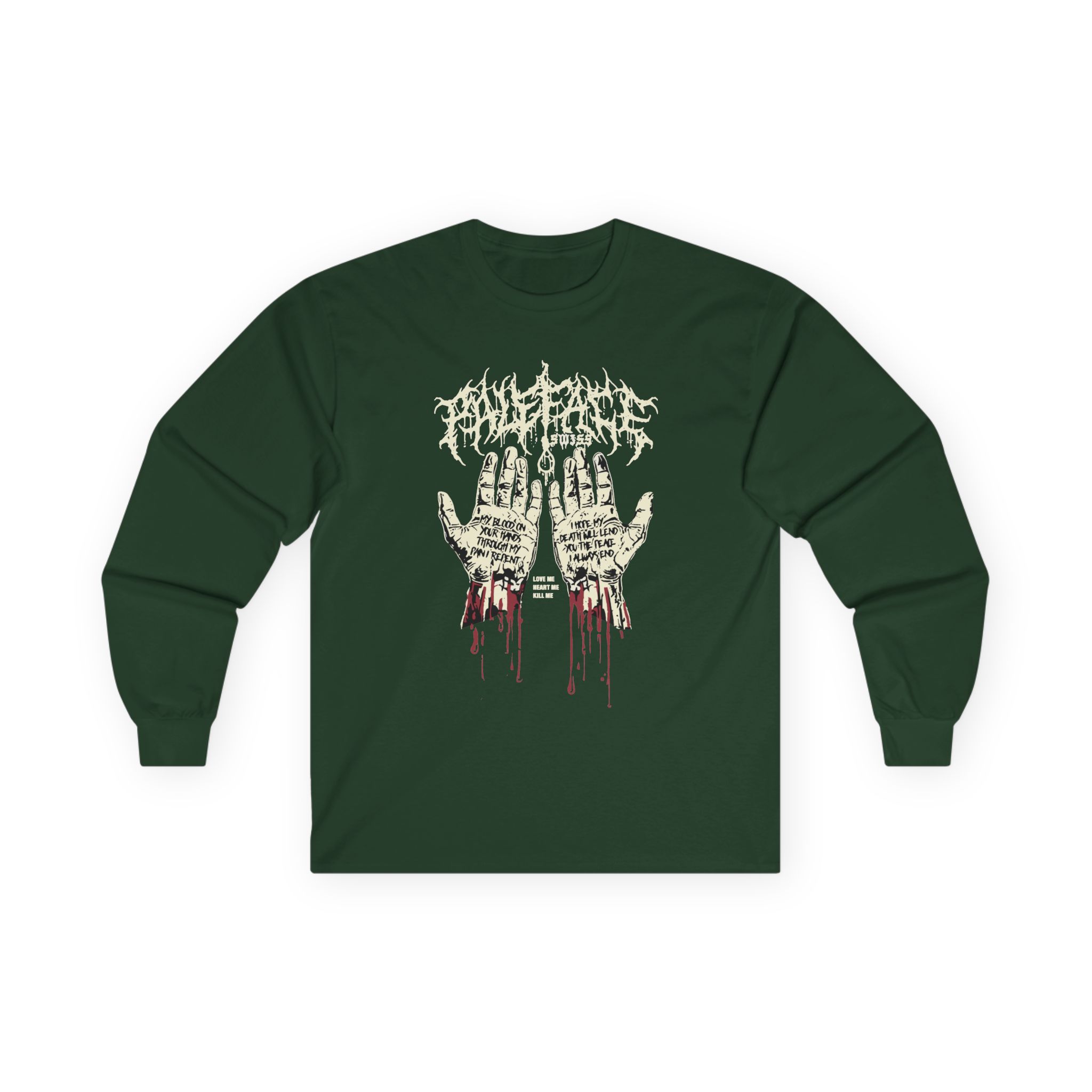 Paleface Swiss Bloody Hands Unisex Ultra Cotton Long Sleeve Tee - Image 7