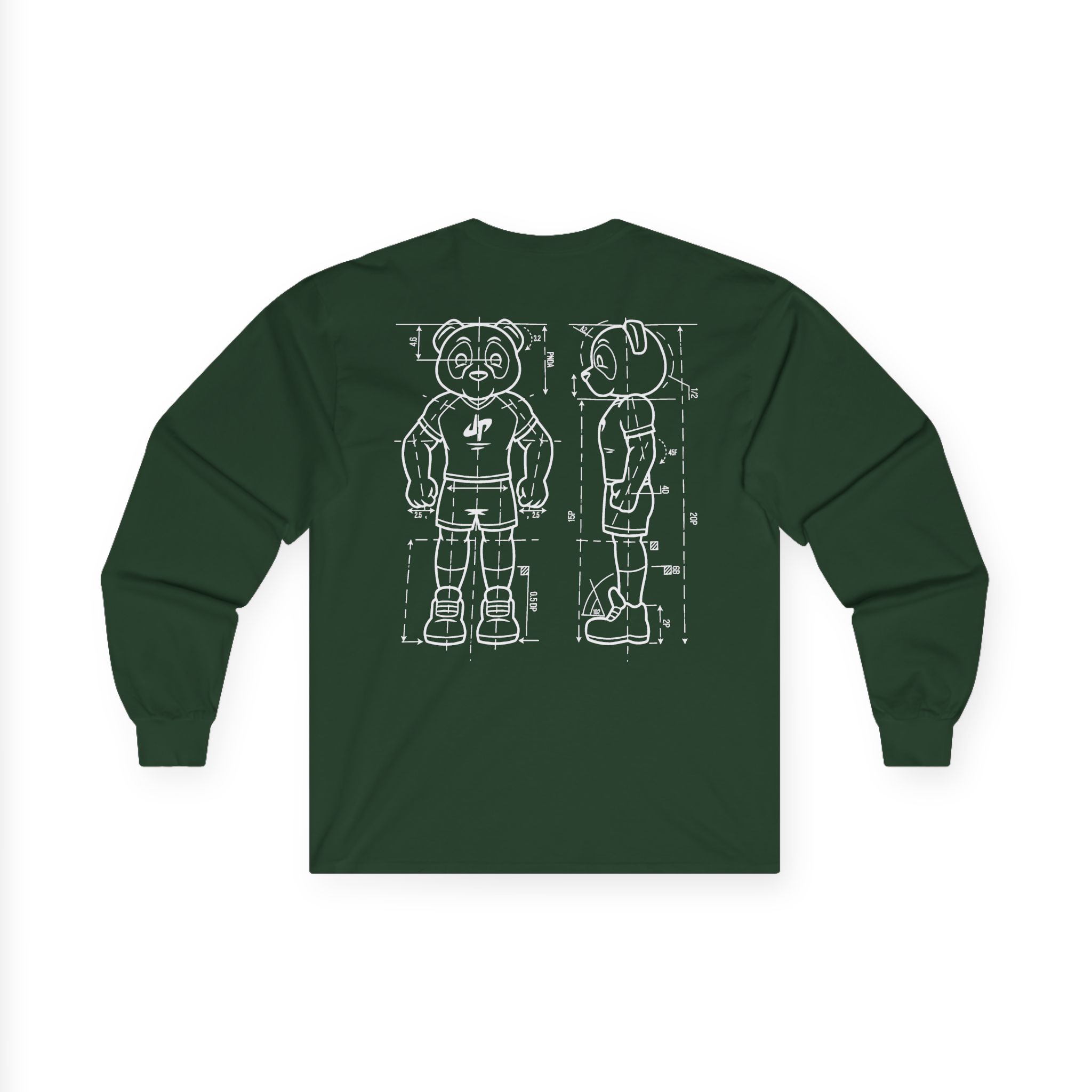 Dude Perfect Blueprint Panda Unisex Ultra Cotton Long Sleeve Tee - Image 8