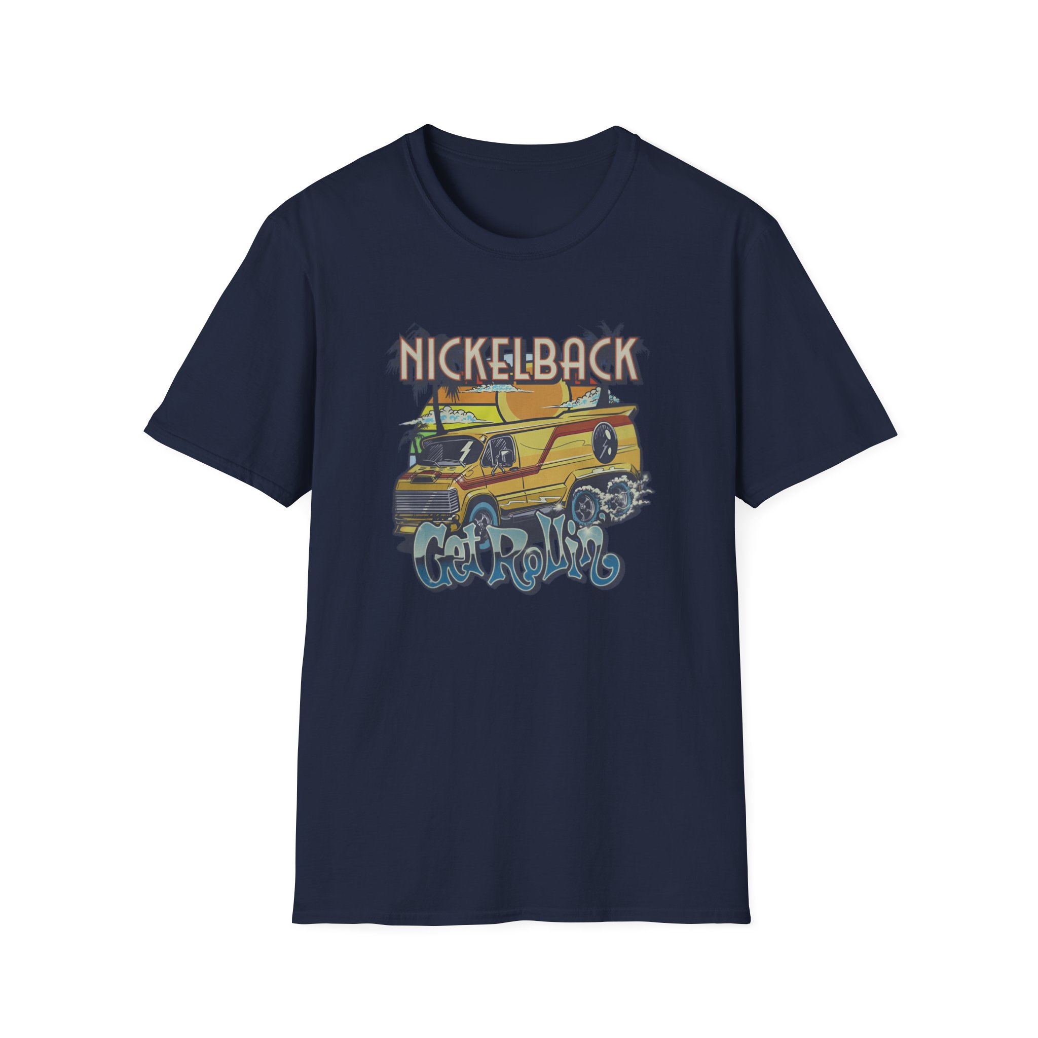 Nickelback Get Rollin Cover Unisex Softstyle T-Shirt - Image 7