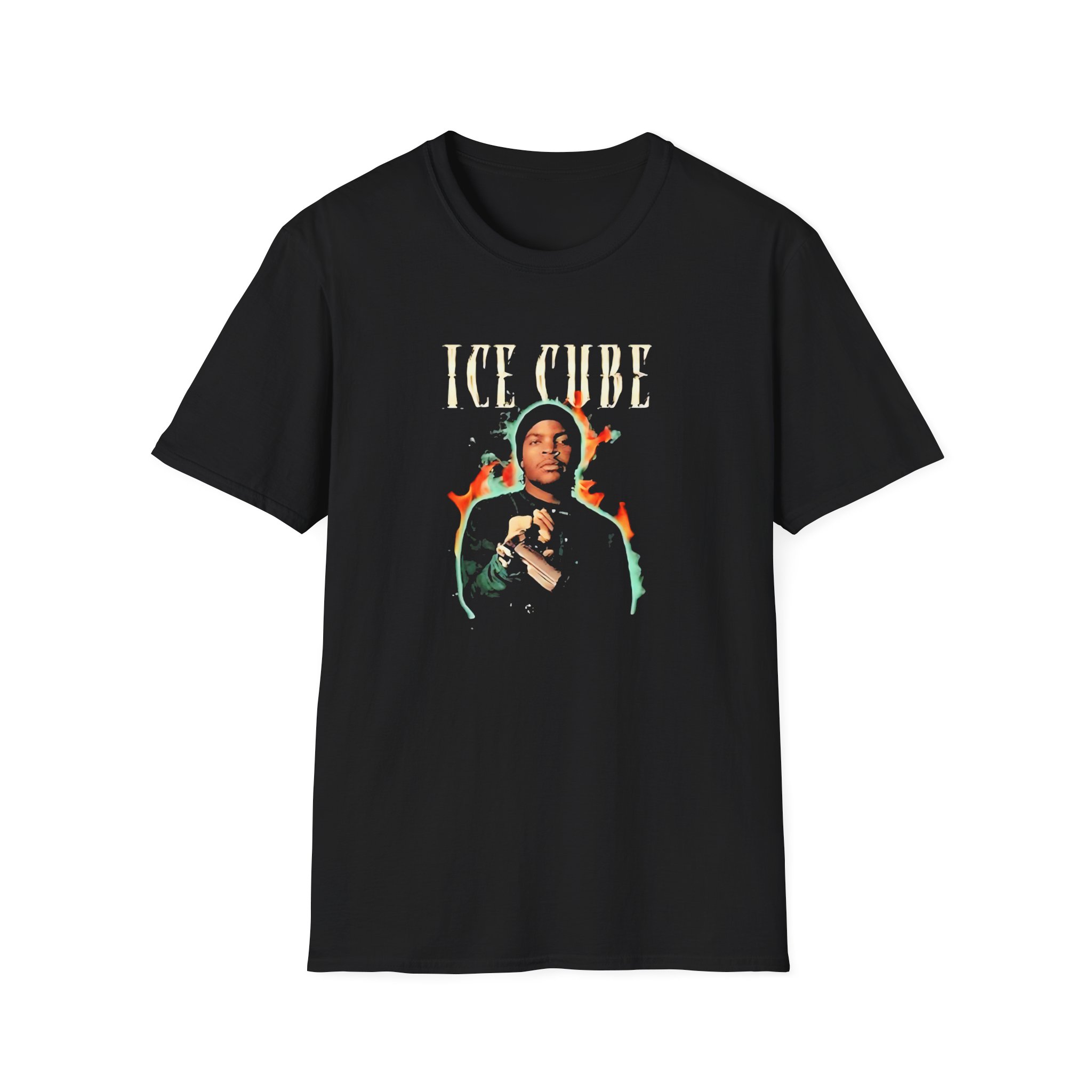 Ice Cube Chrome Flames Unisex Softstyle T-Shirt