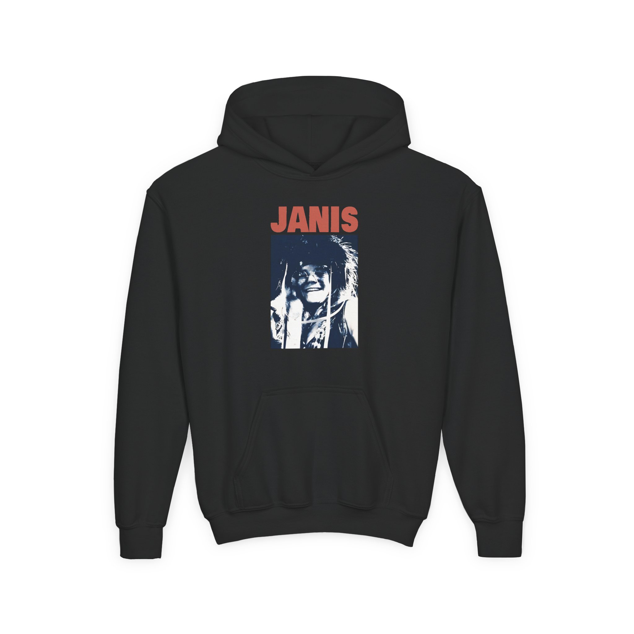 Janis Joplin Beatnick Youth Heavy Blend Hooded Sweatshirt - Image 3
