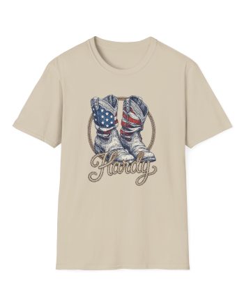 Hd Boots Americana Ringer Unisex Softstyle T-Shirt