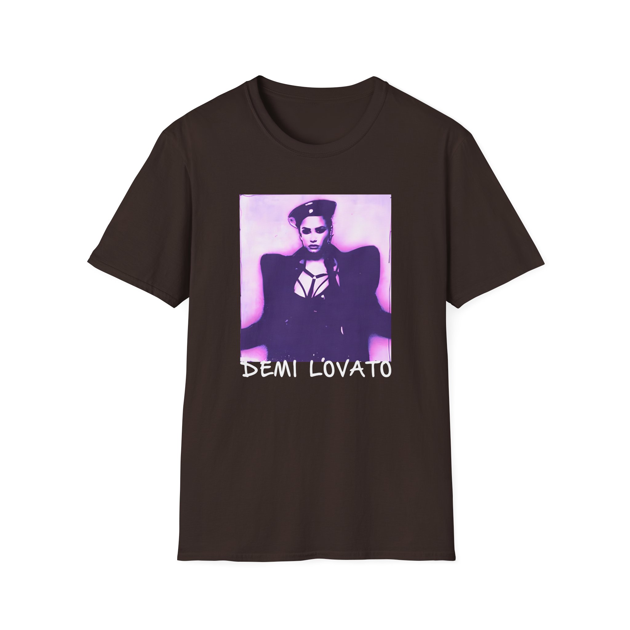 D L Lilac Gradient Photo Unisex Softstyle T-Shirt - Image 5