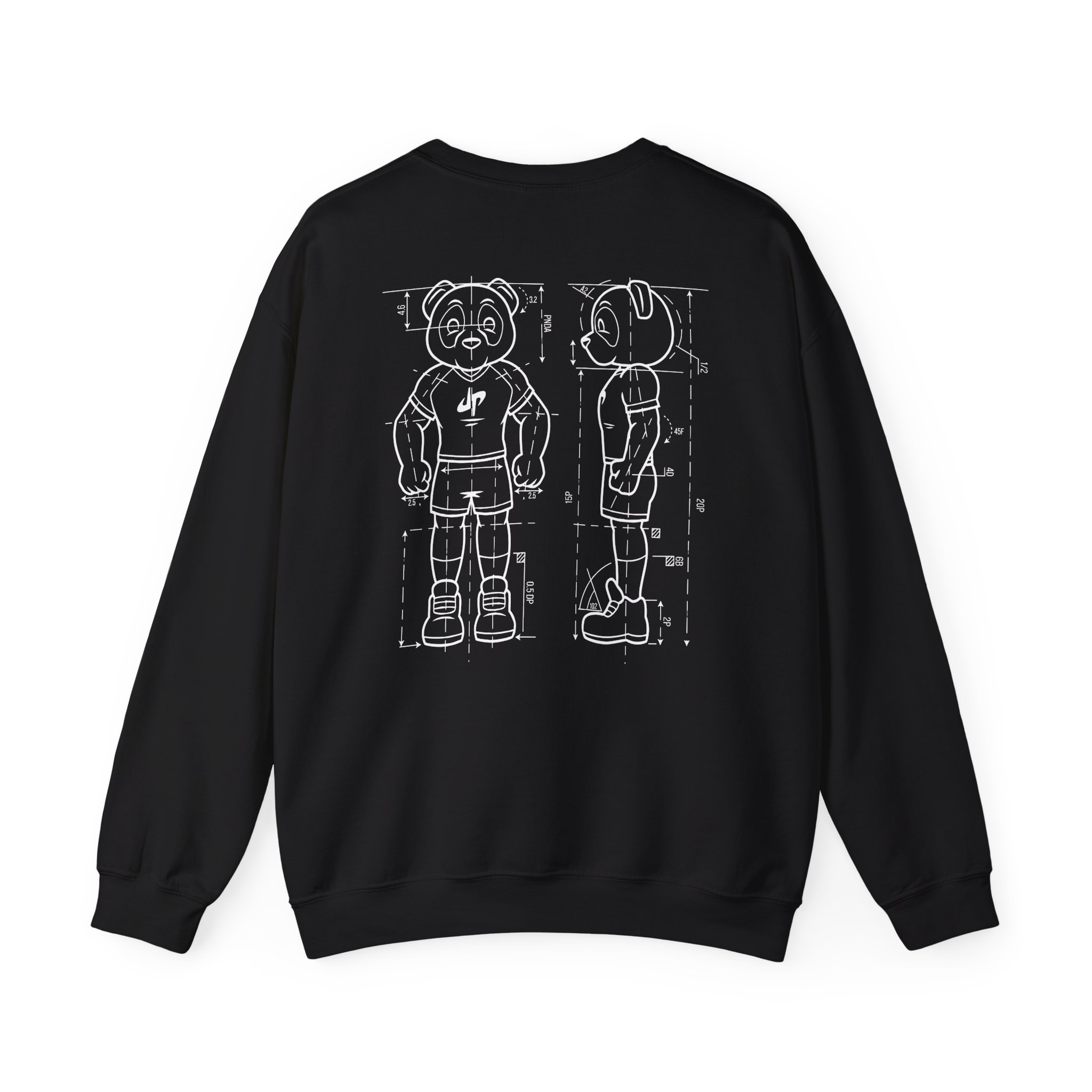 Dude Perfect Blueprint Panda Unisex Heavy Blend™ Crewneck Sweatshirt - Image 2