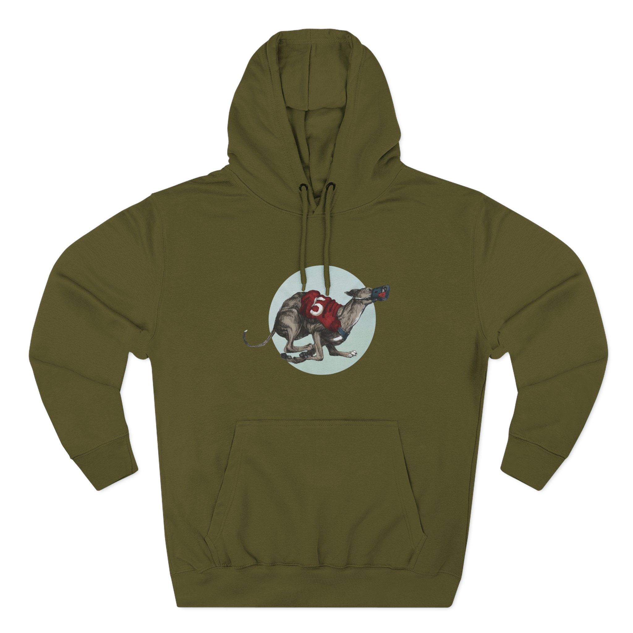 Greyhound Heather Smoke Three-Panel Fleece Hoodie - Image 7