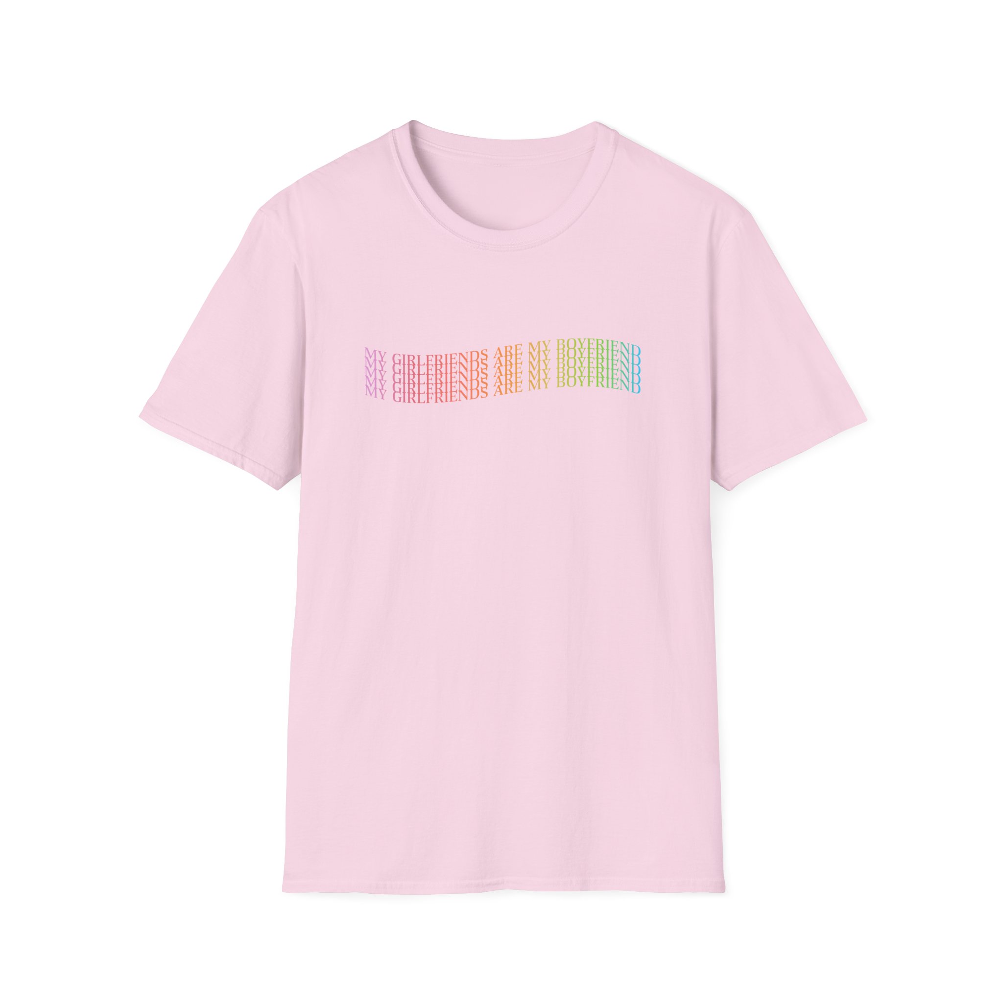 D L My Girlfriends Are My Boyfriend Pride Unisex Softstyle T-Shirt - Image 17