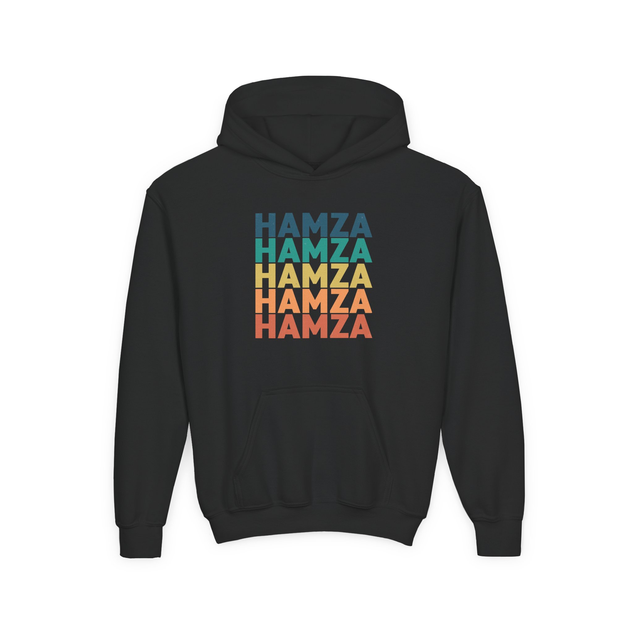 Hamza Name Youth Hamza Colorful Name Hoodie