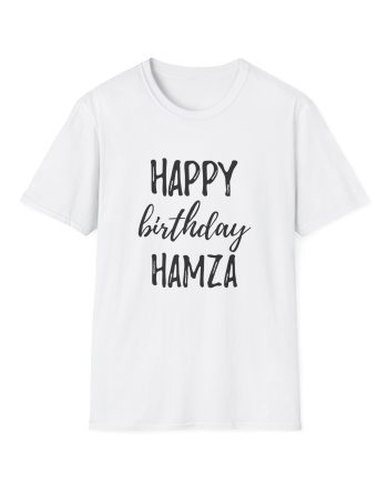 Hamza Happy Birthday Unisex Softstyle T-Shirt