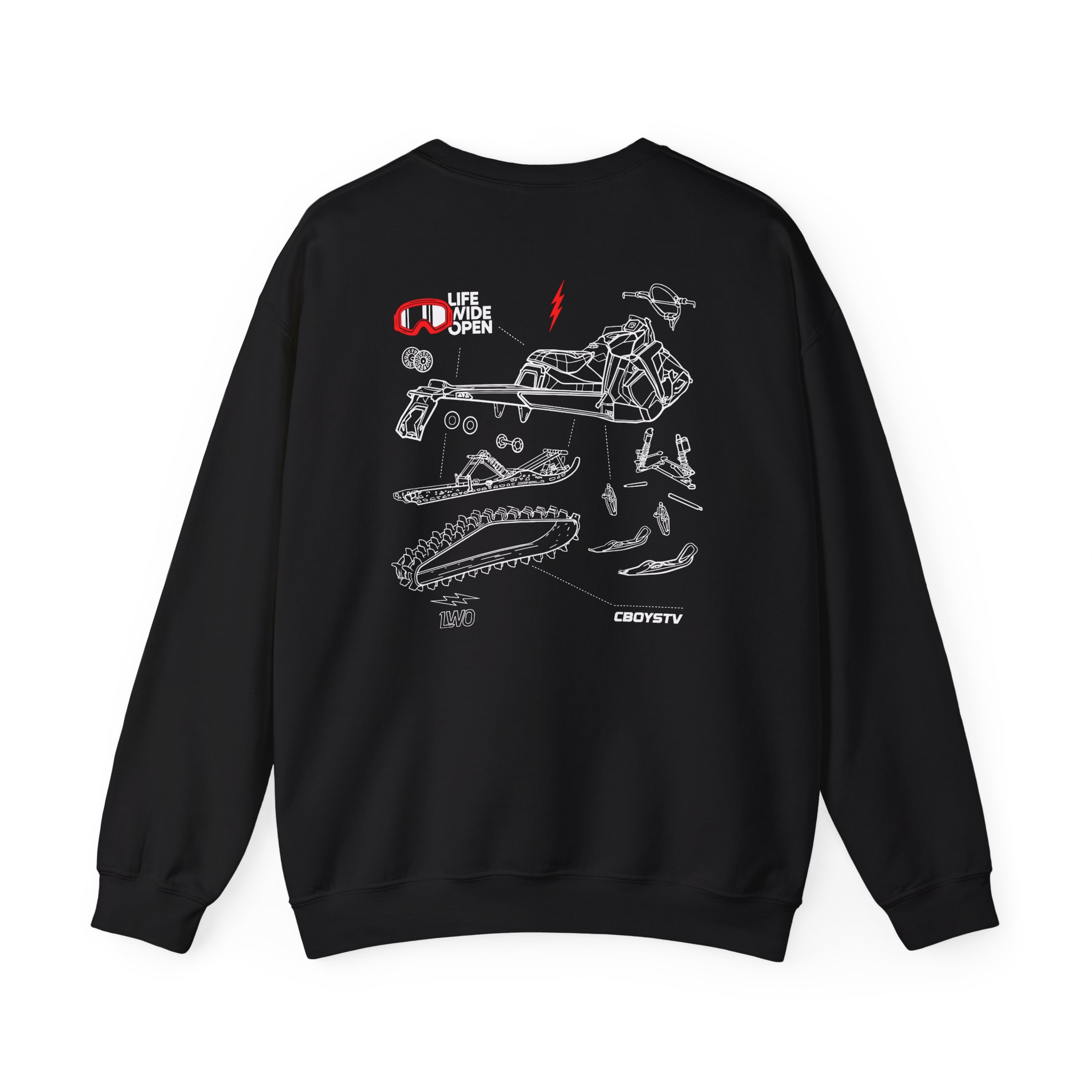 Cboystv Snowmobile Blowup Unisex Heavy Blend™ Crewneck Sweatshirt - Image 2