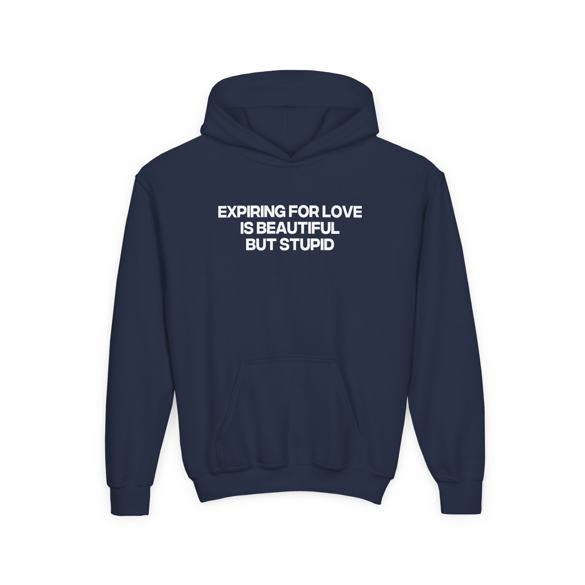 Jenny Holzer Expiring for Love is Beautiful but Stupid Youth Heavy Blend Hooded Sweatshirt - Image 9