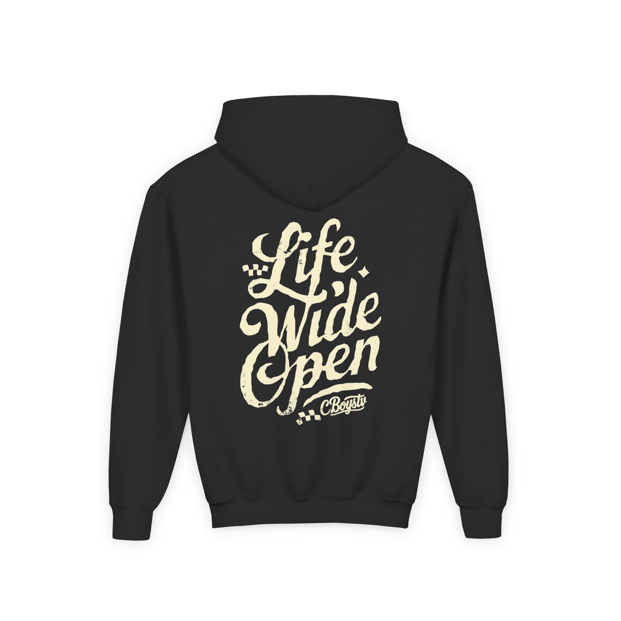 Cboystv Tan Script Youth Heavy Blend Hooded Sweatshirt - Image 2