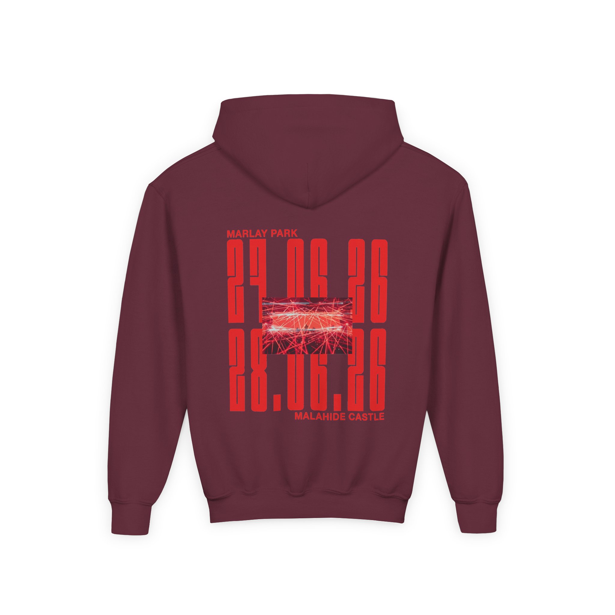 Youth Calvin Harris Malahide Castle Tour Heavy Blend Hooded Sweatshirt - Image 4